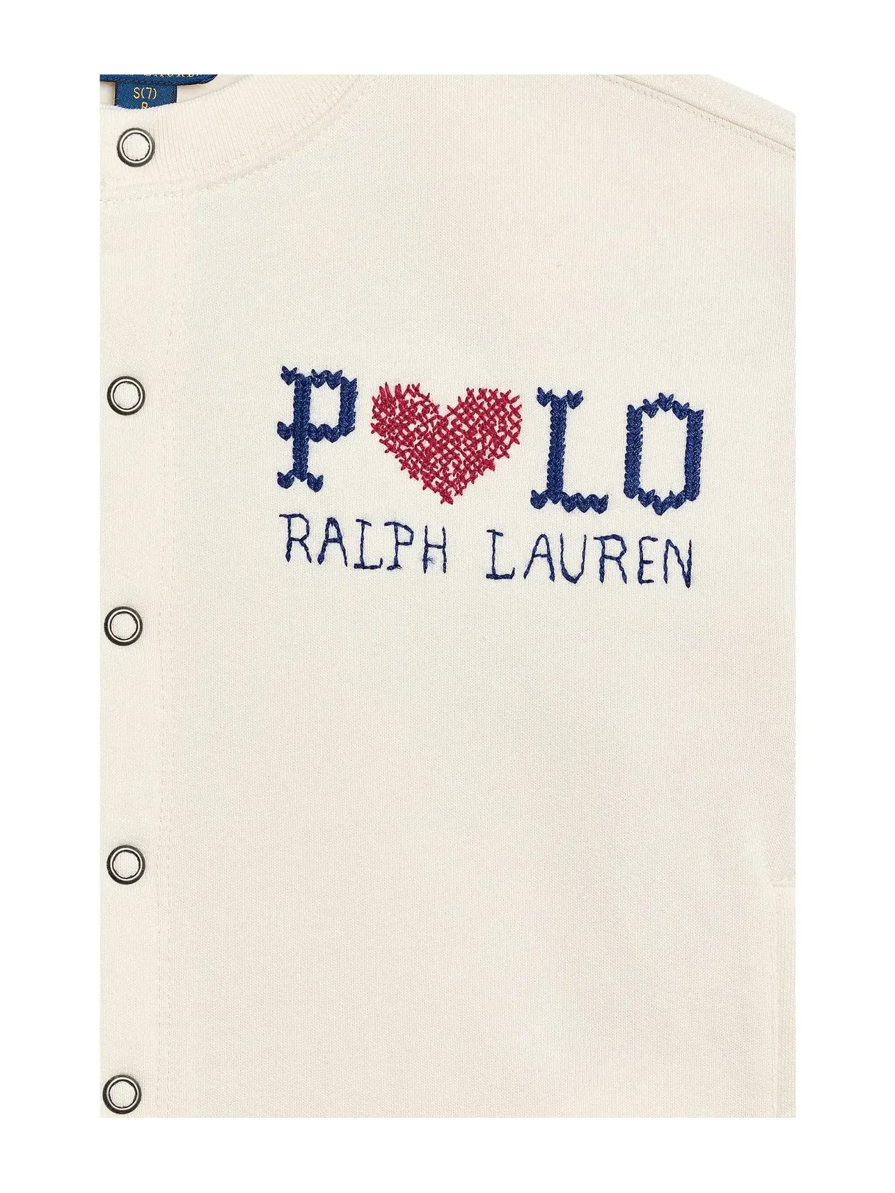 Флисовый кардиган с логотипом (для детей постарше) Polo Ralph Lauren Kids — изображение 3 из 3, кремовый
