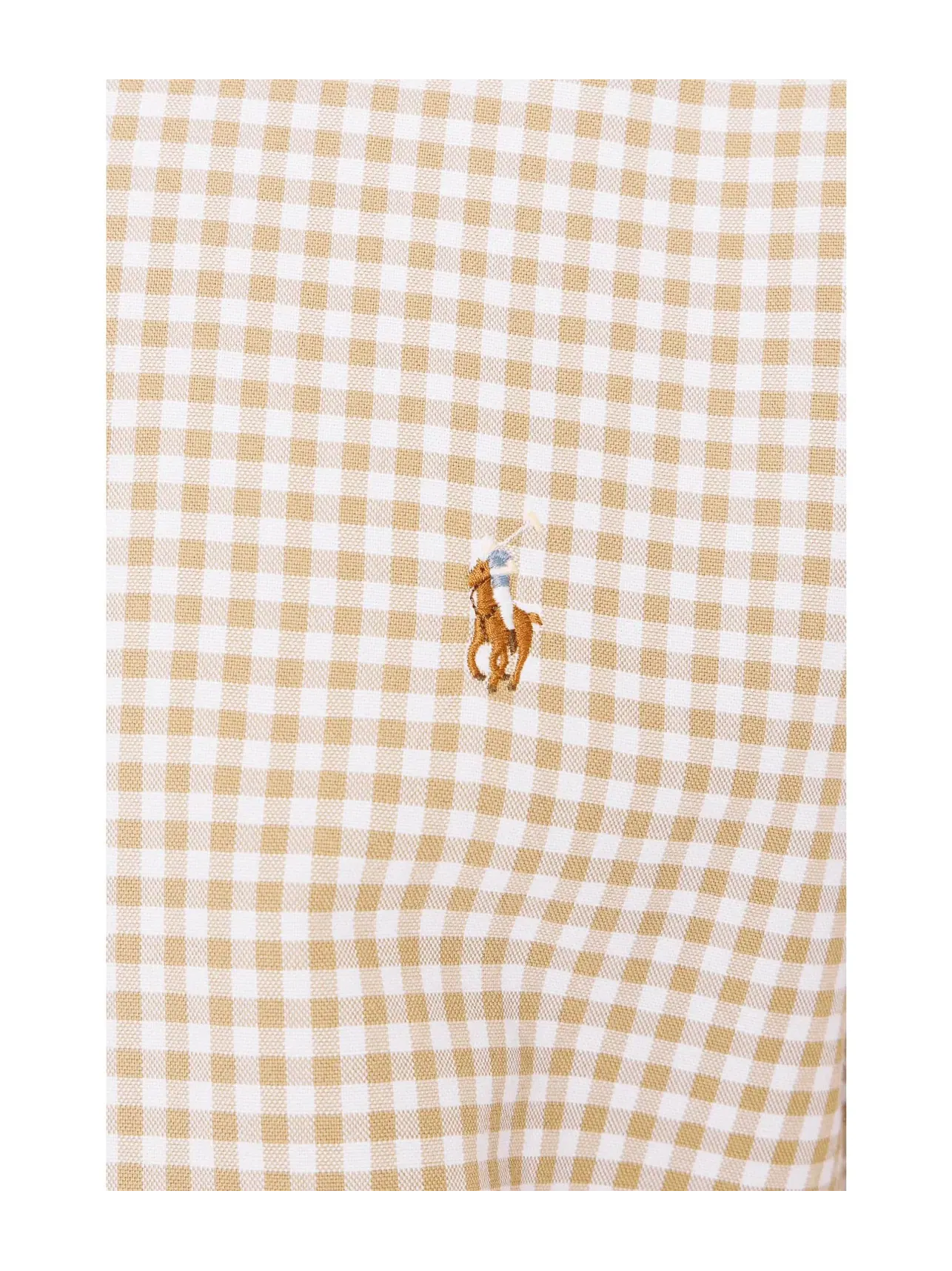 Классическая рубашка Оксфорд из ткани, окрашенной в готовом виде. Polo Ralph Lauren — изображение 5 из 5, бежевый/белый