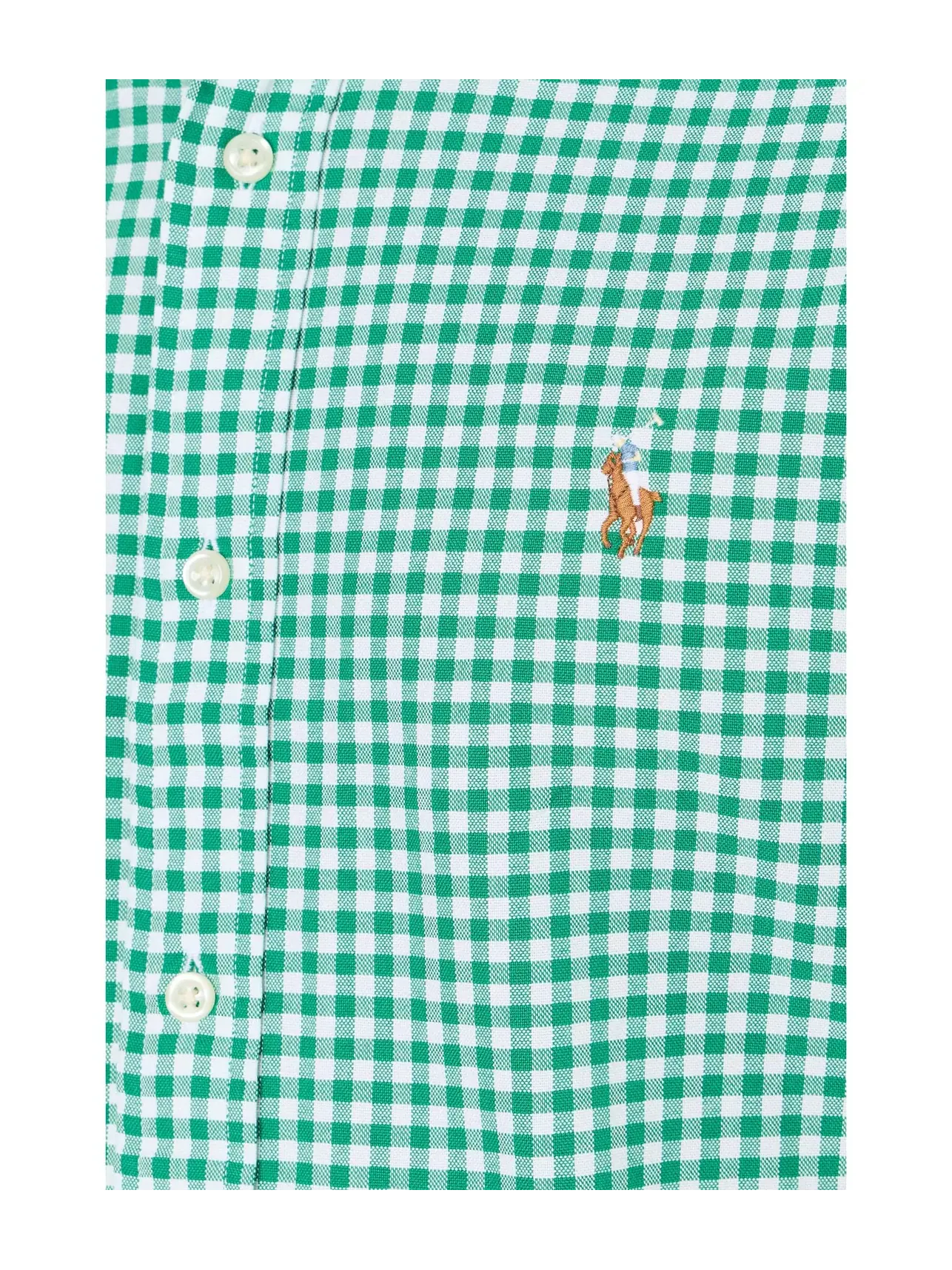 Классическая рубашка Оксфорд из ткани, окрашенной в готовом виде. Polo Ralph Lauren — изображение 5 из 5, зеленый/белый