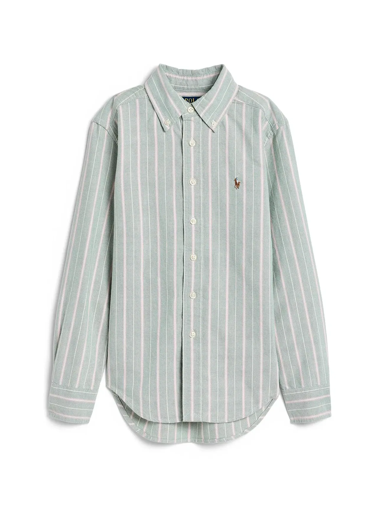 Полосатая хлопковая рубашка Оксфорд (для детей постарше) Polo Ralph Lauren Kids