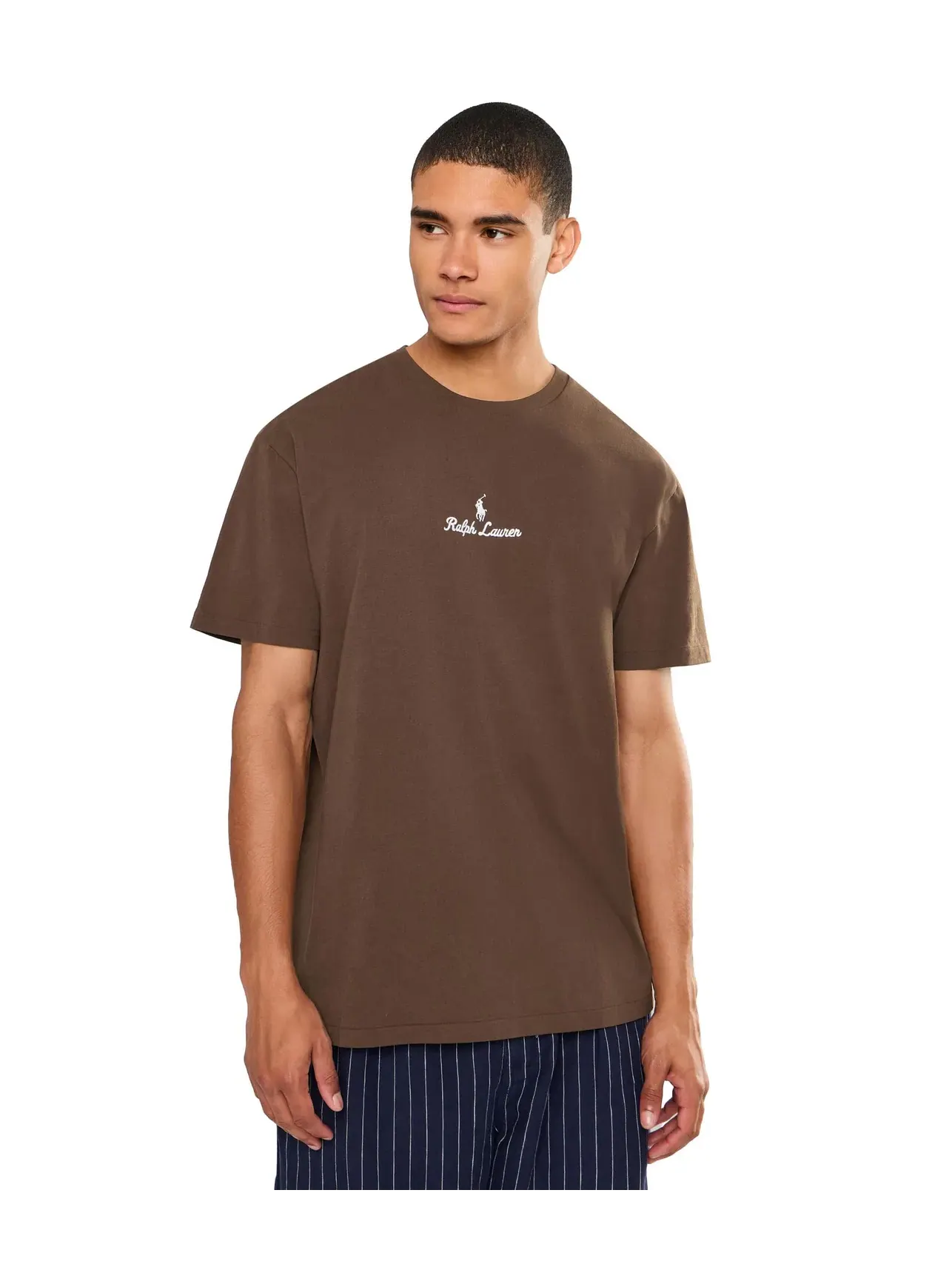 Классическая футболка с логотипом Polo Ralph Lauren — изображение 1 из 5, коричневый