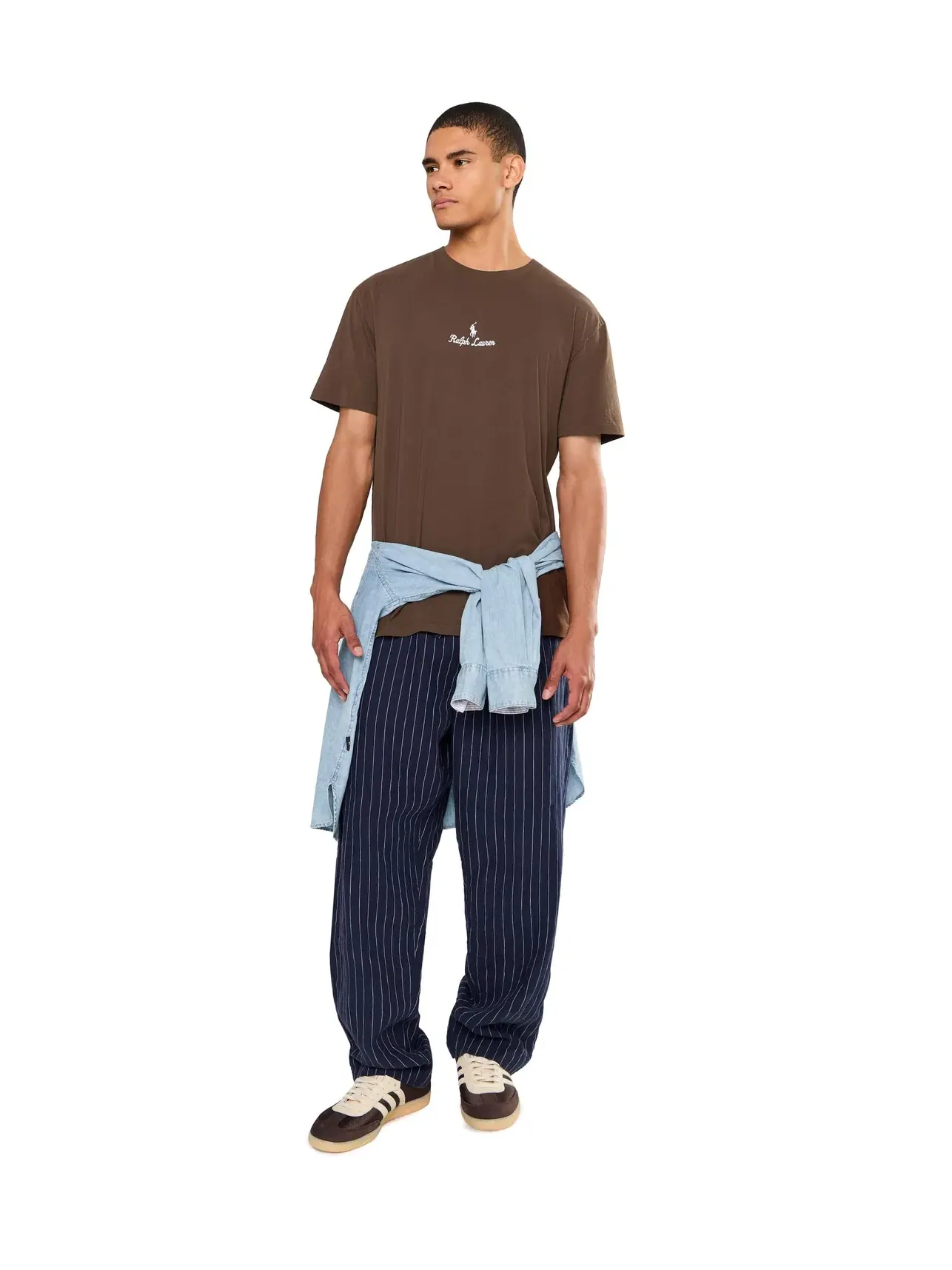 Классическая футболка с логотипом Polo Ralph Lauren — изображение 2 из 5, коричневый