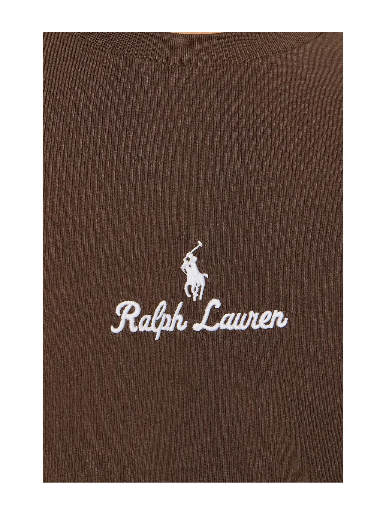 Классическая футболка с логотипом Polo Ralph Lauren — изображение 5 из 5, коричневый
