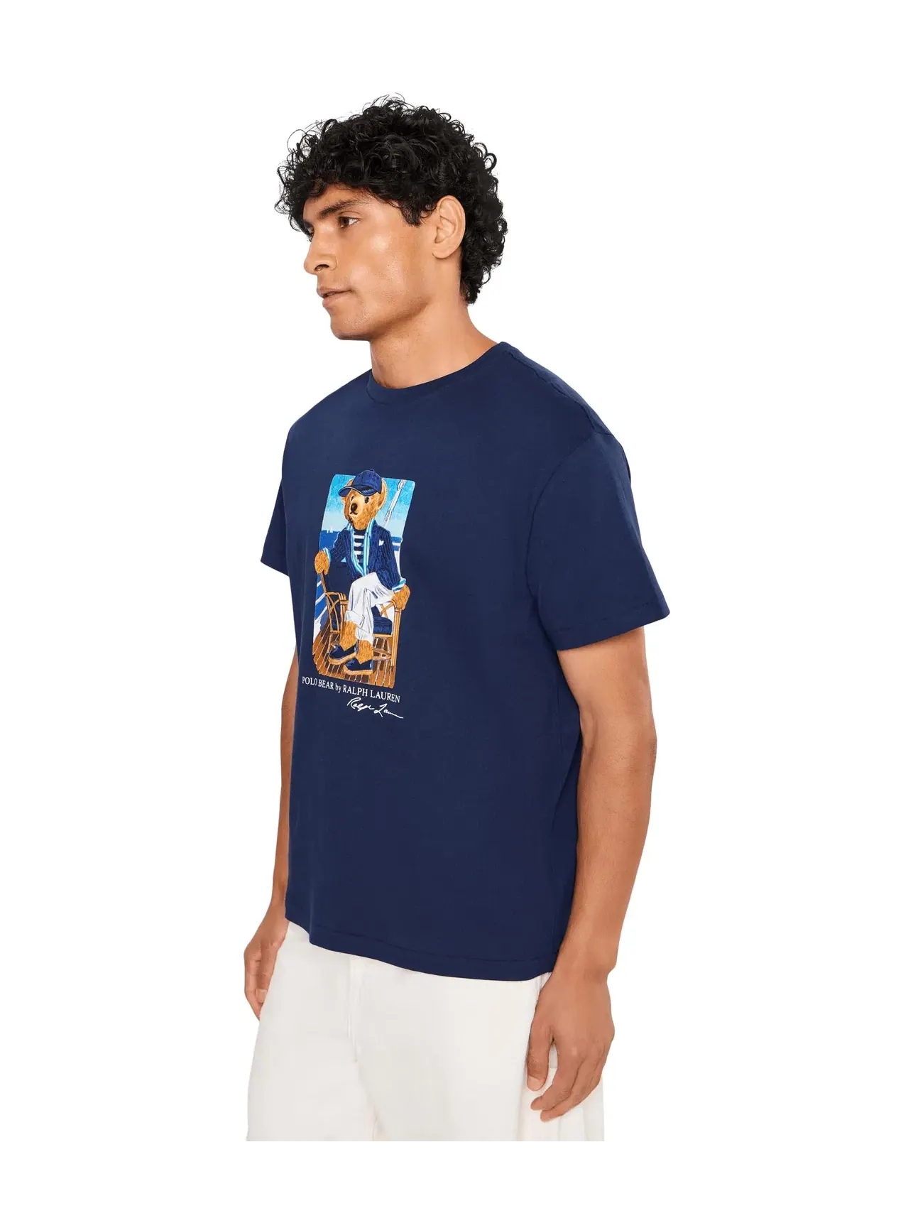Классическая футболка-поло с изображением медведя. Polo Ralph Lauren — изображение 3 из 5, темно-синий