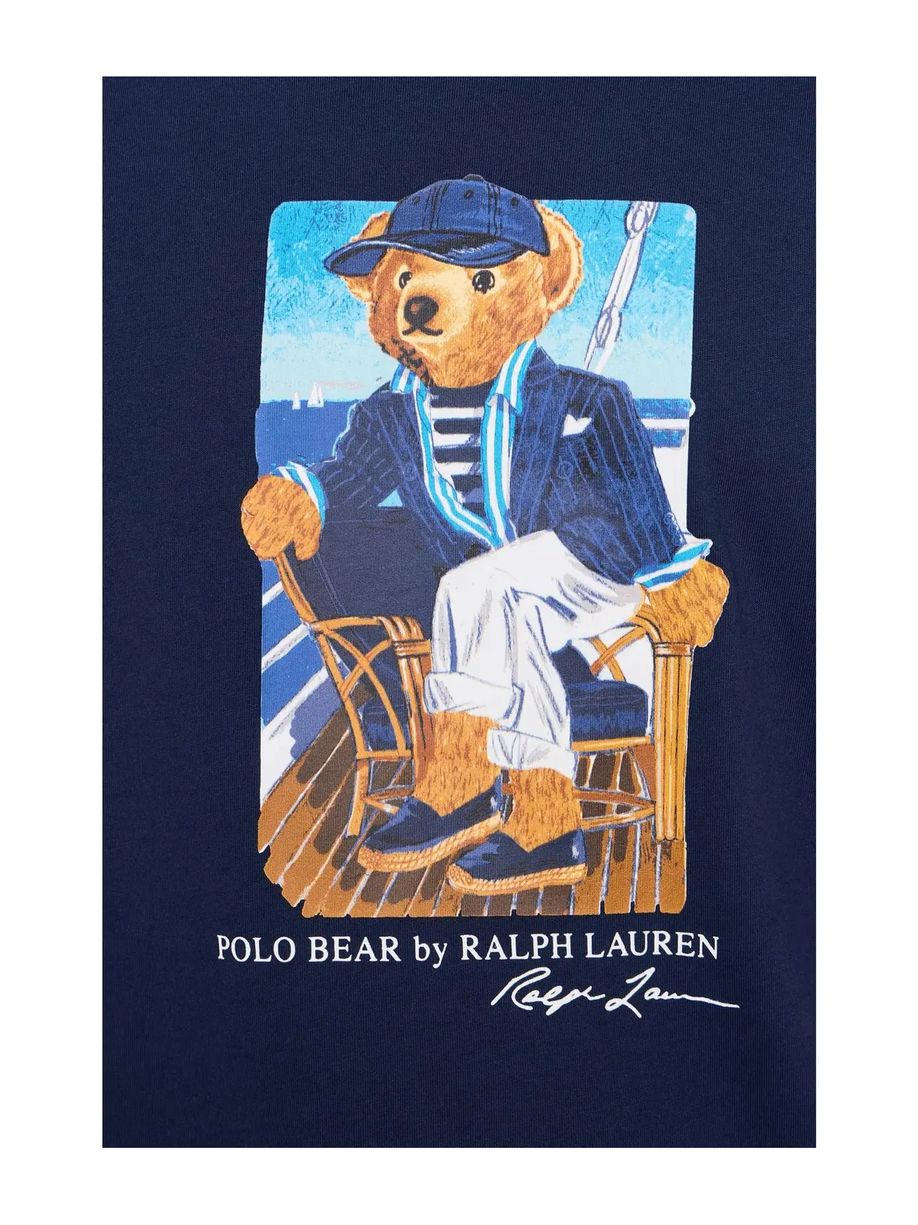 Классическая футболка-поло с изображением медведя. Polo Ralph Lauren — изображение 5 из 5, темно-синий