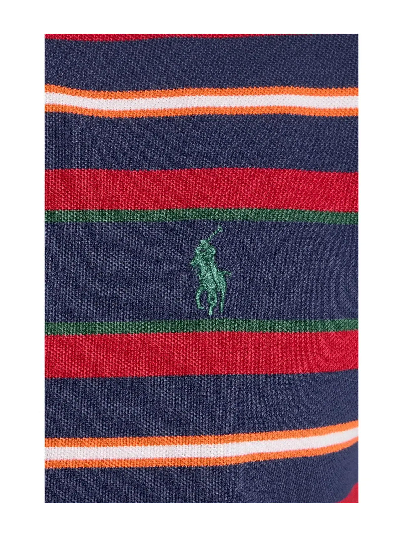 Классическая полосатая сетчатая рубашка-поло Polo Ralph Lauren — изображение 5 из 5, темно-синий мульти