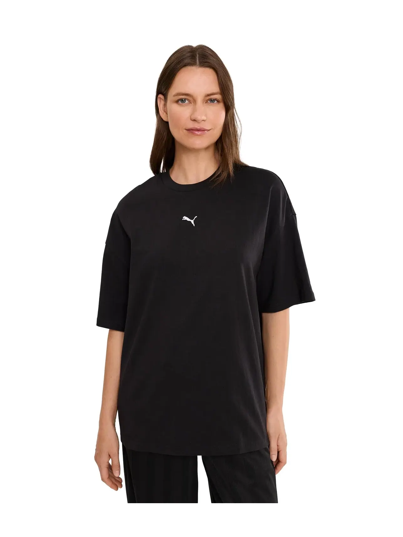 Футболка Essentials оверсайз Puma — изображение 1 из 5, черный
