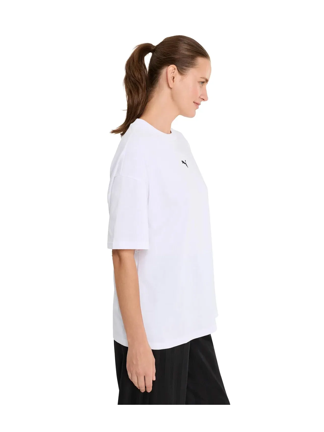 Футболка Essentials оверсайз Puma — изображение 3 из 5, белый