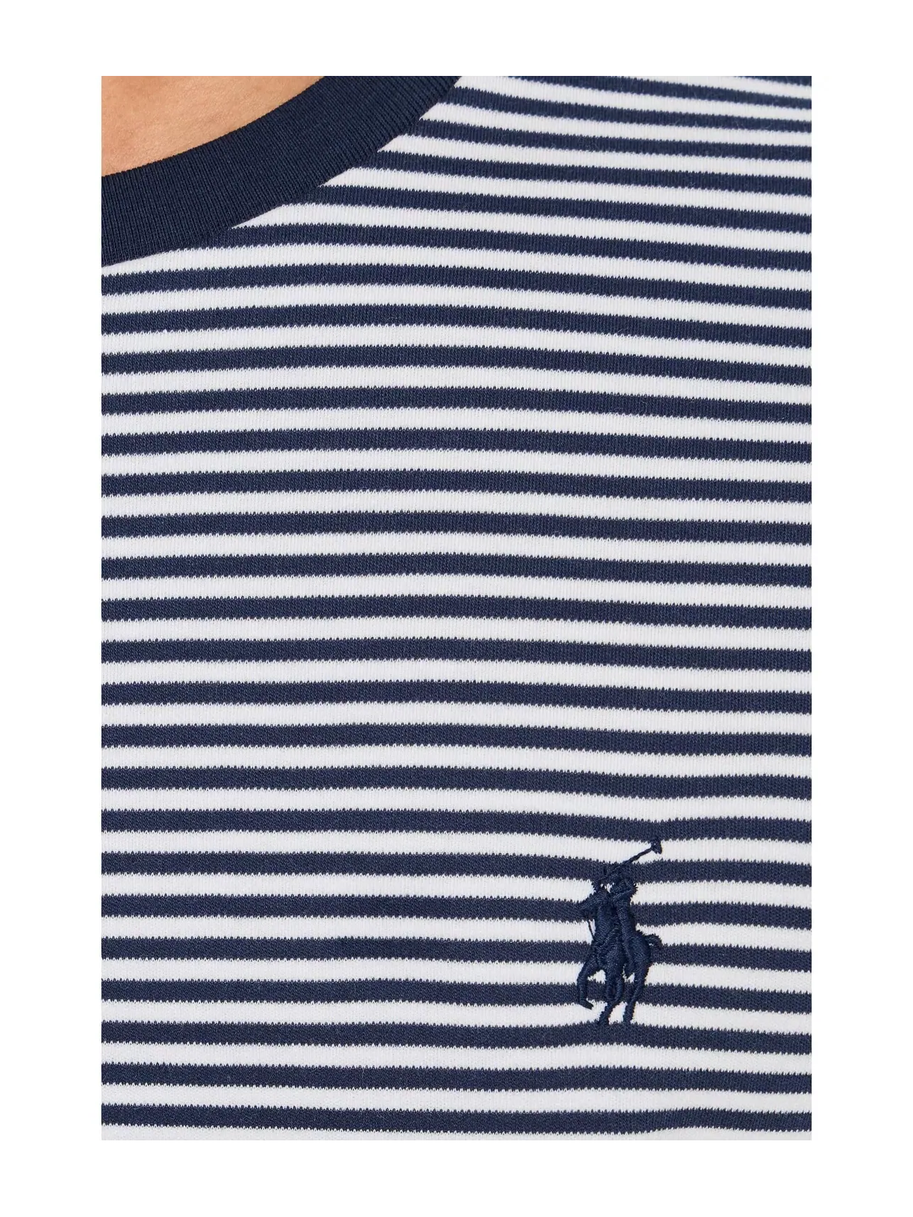 Футболка из мягкого хлопка приталенного кроя Polo Ralph Lauren — изображение 5 из 5, темно-синий/белый