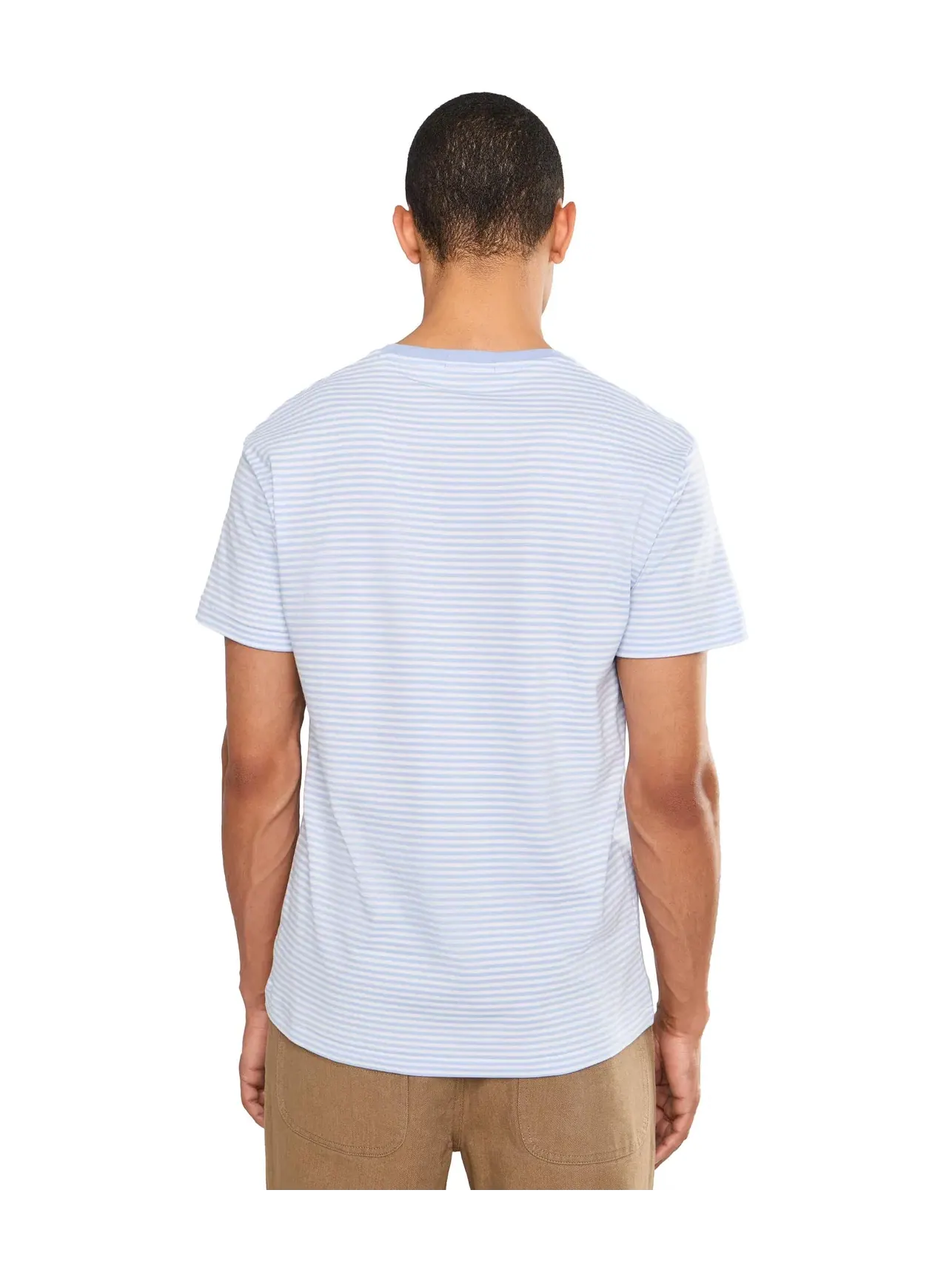 Футболка из мягкого хлопка приталенного кроя Polo Ralph Lauren — изображение 4 из 5, синий/белый