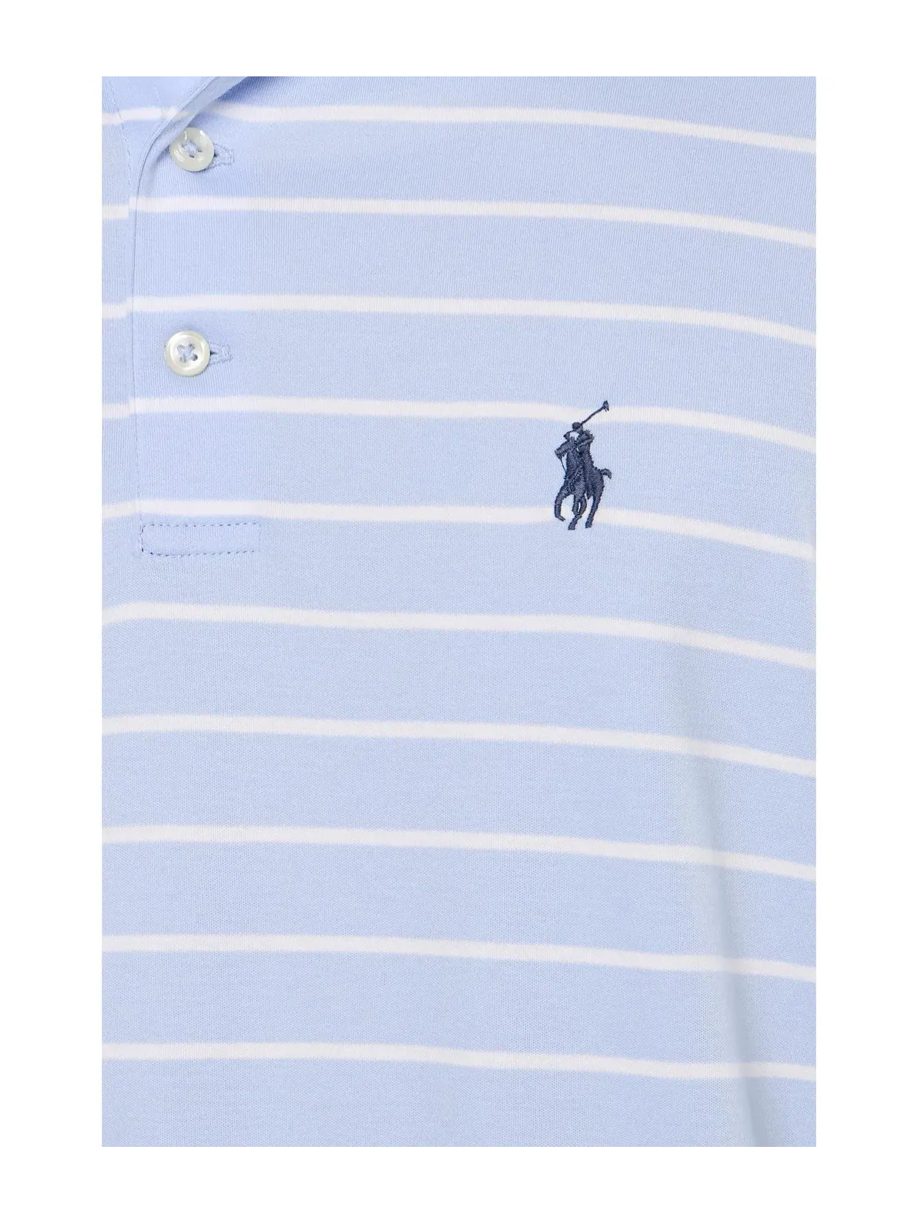 Классическая полосатая рубашка-поло из мягкого хлопка Polo Ralph Lauren — изображение 5 из 5, синий/белый
