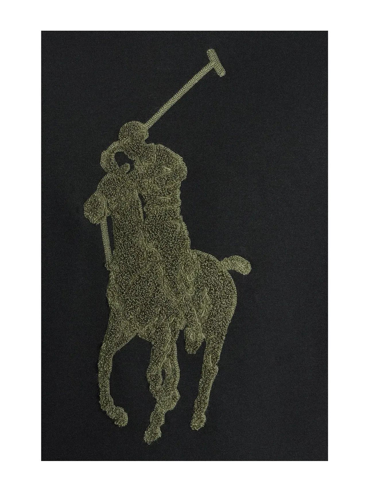 Тканая толстовка с длинными рукавами и капюшоном, двойного плетения Polo Ralph Lauren — изображение 5 из 5, черный