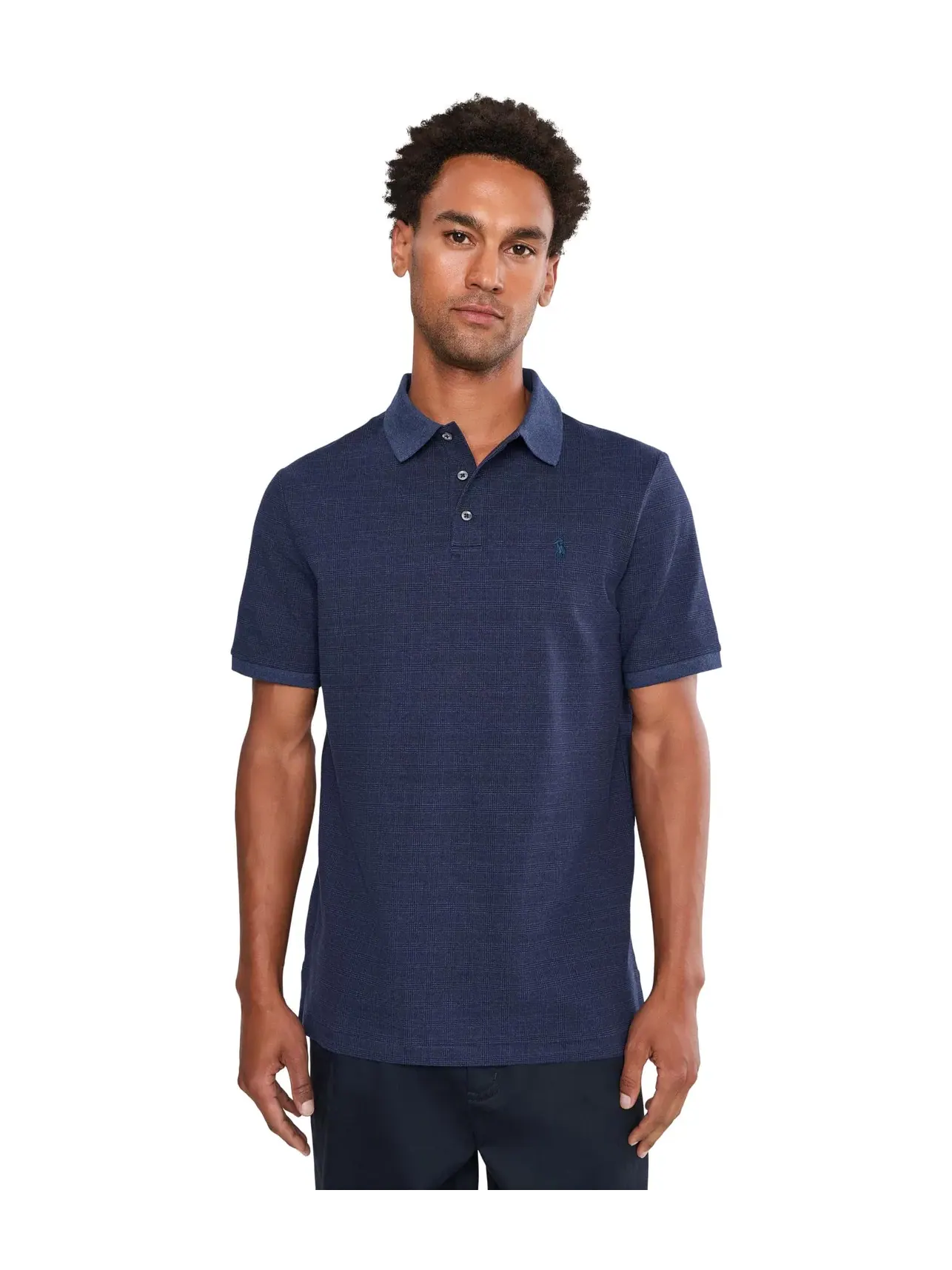 Классическая поло-рубашка из эластичной сетки Polo Ralph Lauren — изображение 1 из 5, темно-синий