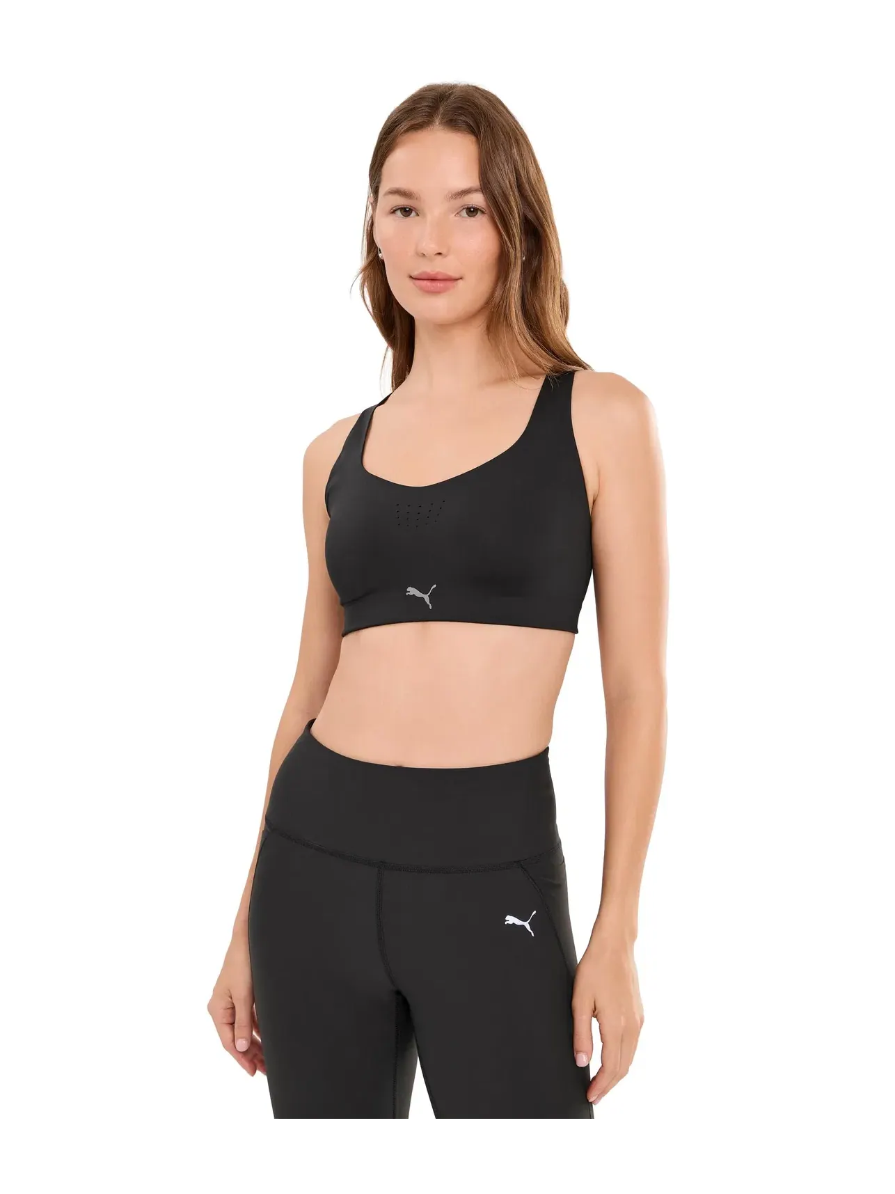 Спортивный бюстгальтер с высокой поддержкой и открытой спиной PWRMode High Impact Racerback Sports Bra Puma, черный