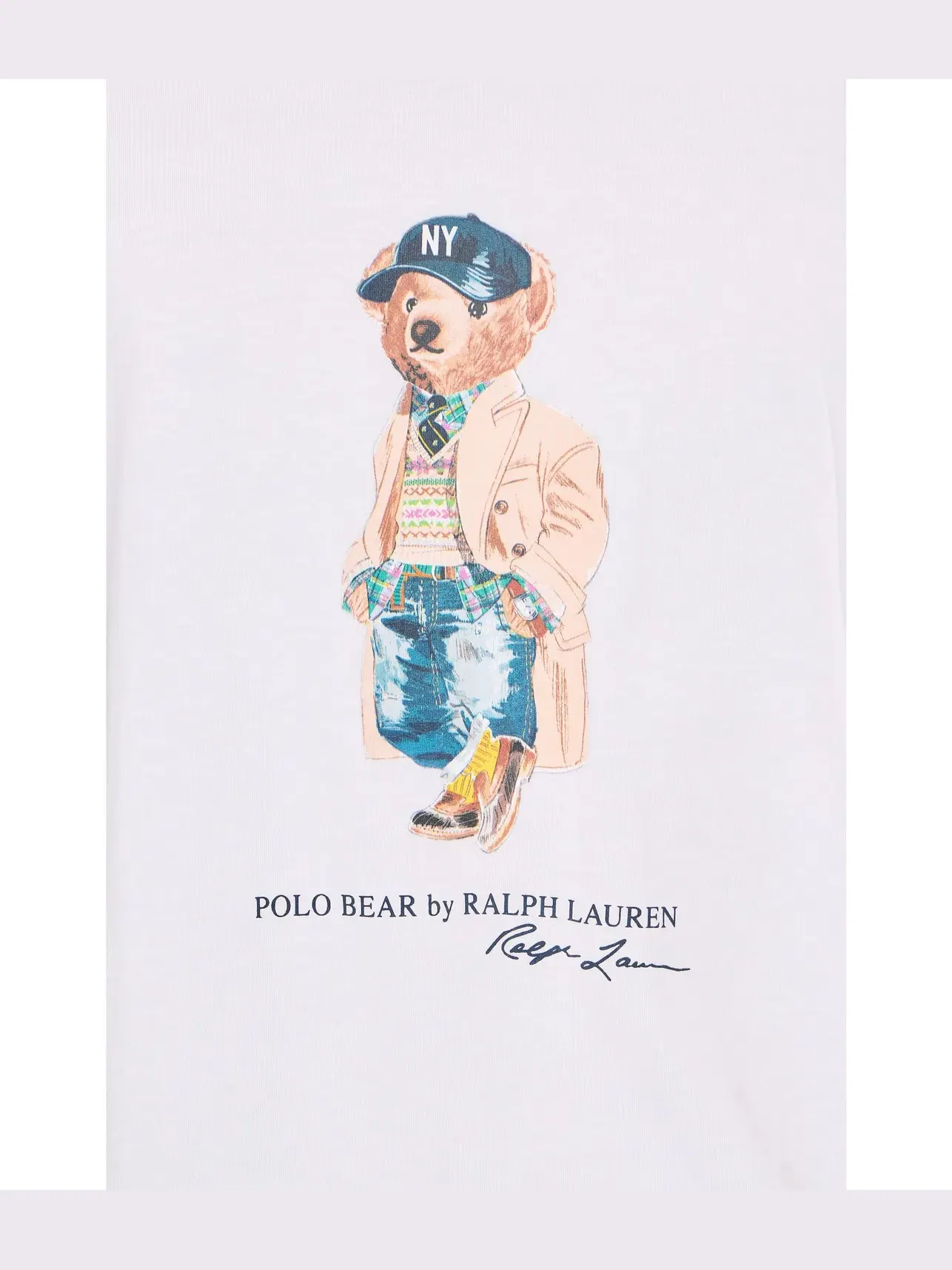 Классическая футболка-поло с изображением медведя. Polo Ralph Lauren — изображение 5 из 5, белый