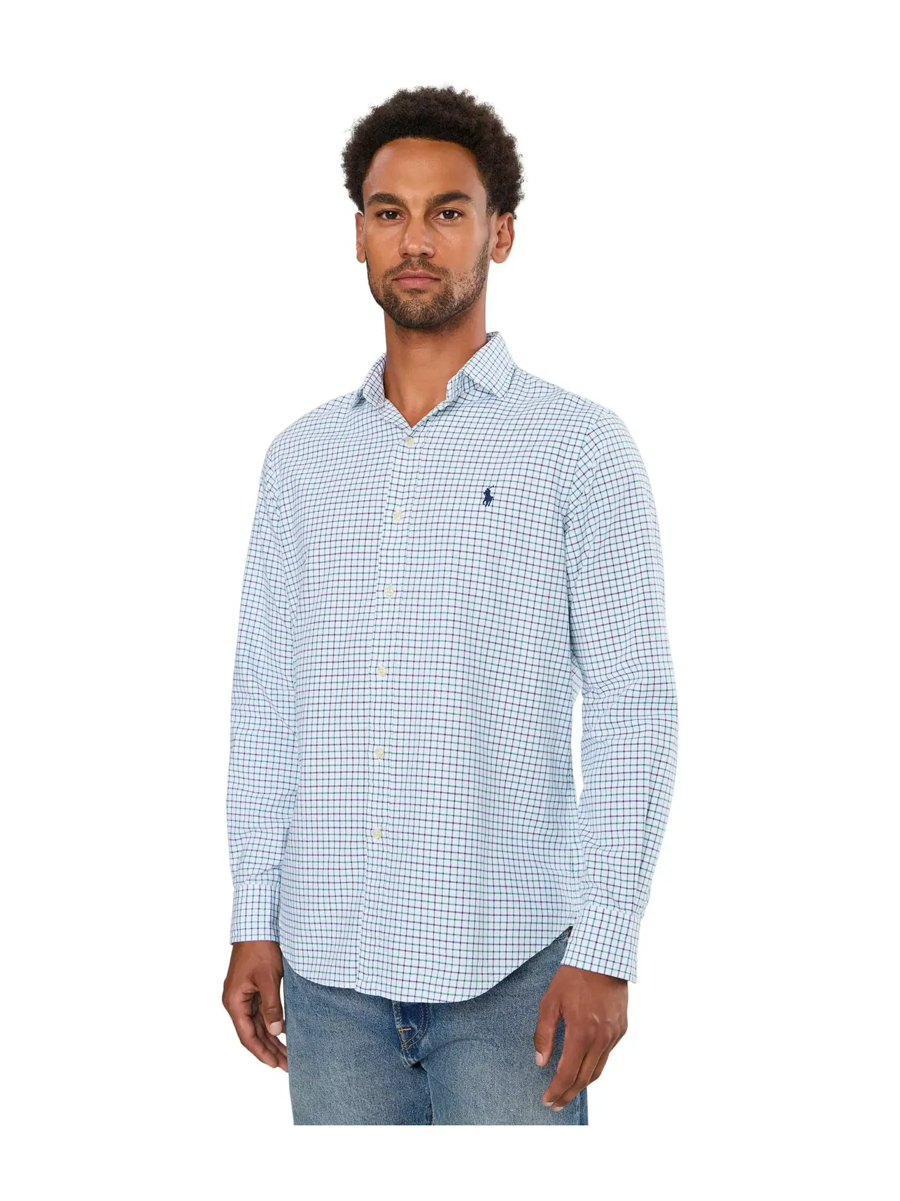 Рубашка оксфорд в клетку таттерсолл классического кроя Classic Fit Tattersall Oxford Shirt Polo Ralph Lauren