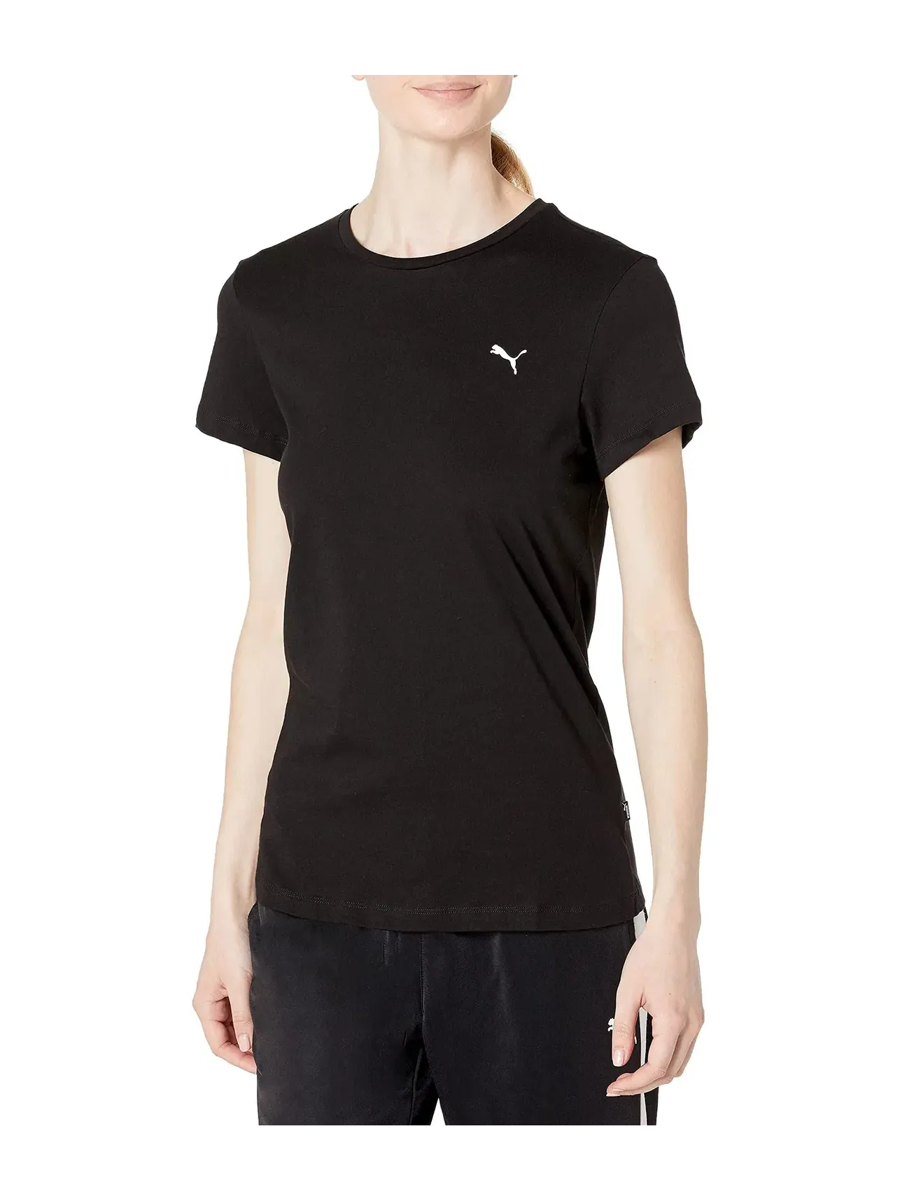 Футболка Essentials с небольшим логотипом Puma — изображение 1 из 2, черный