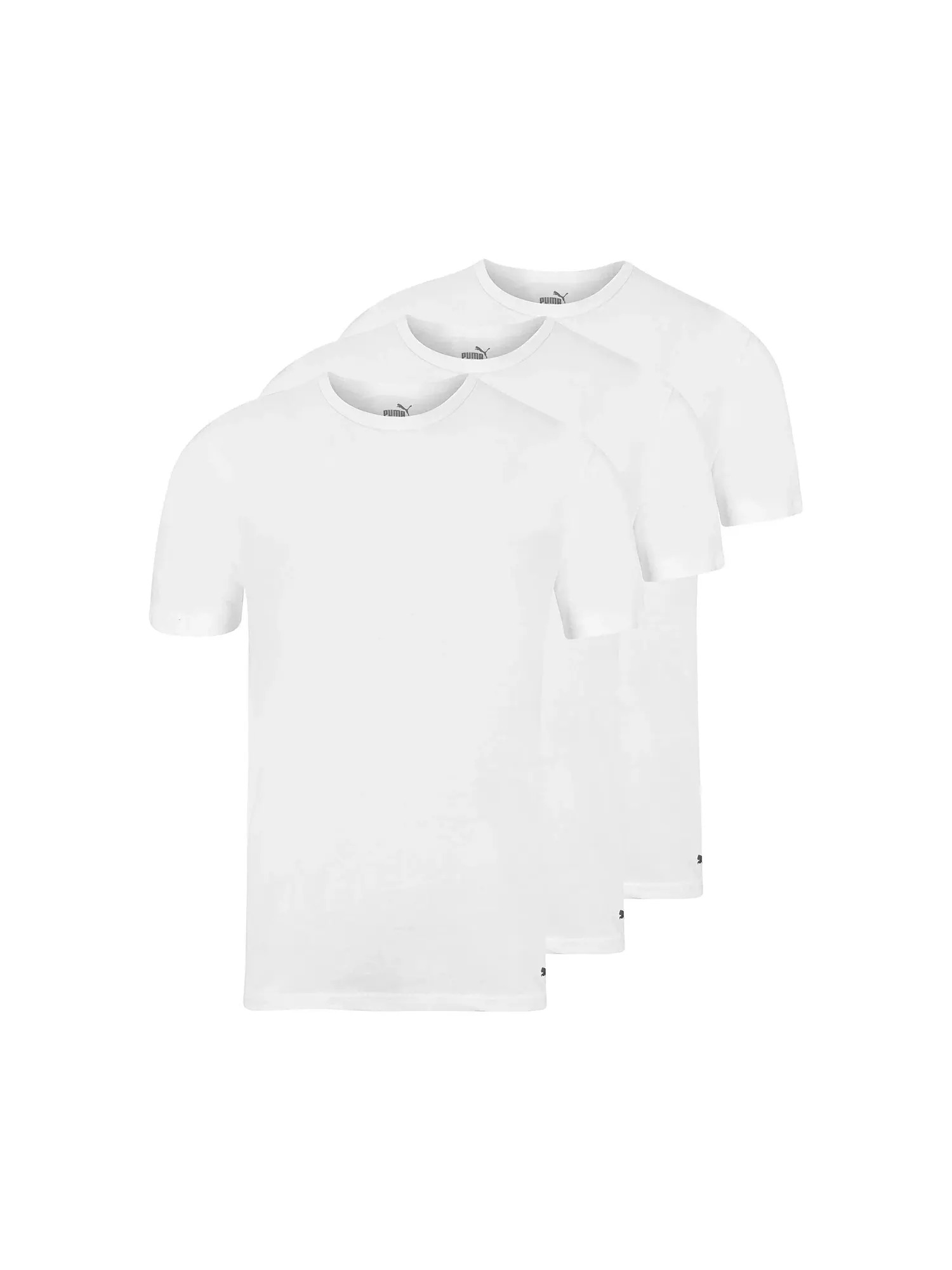 Футболки с круглым вырезом, 3 шт. 3 Pack Crew Neck Puma — изображение 1 из 1, белый