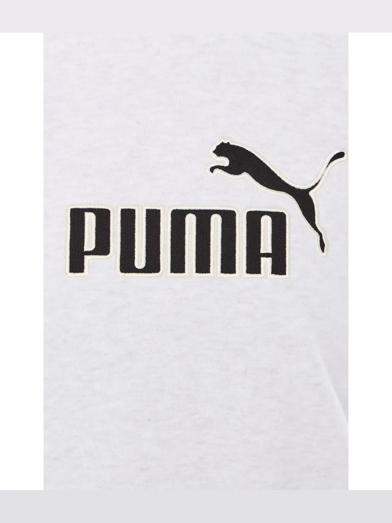 Лонгслив Essentials Elevated No.1 Logo Relaxed Peach-Touch Short Sleeve Crew Neck Puma — изображение 5 из 5, белый