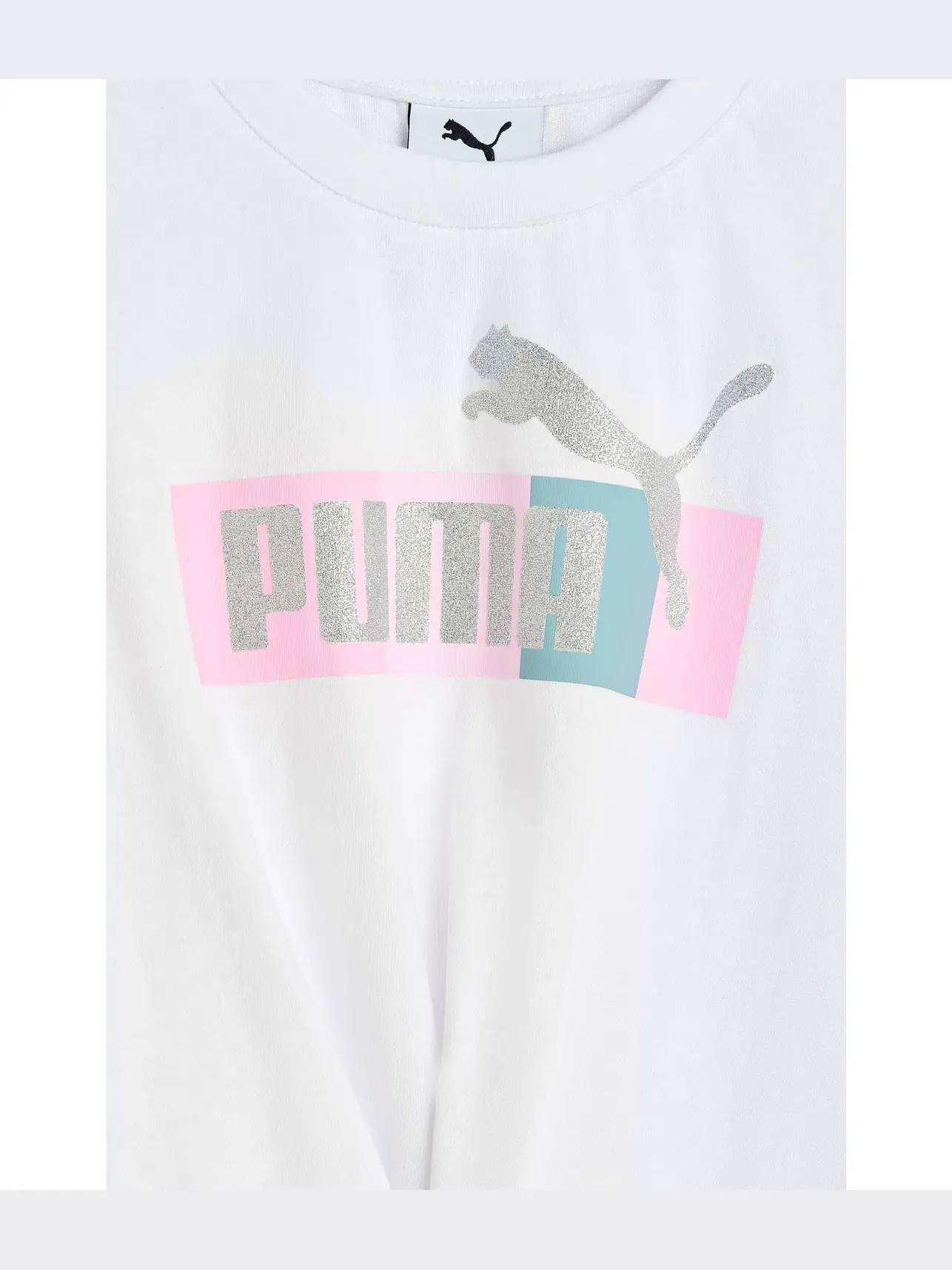 Комплект из футболки и велосипедных шорт (для маленьких детей) Puma Kids — изображение 3 из 3, белый/синий