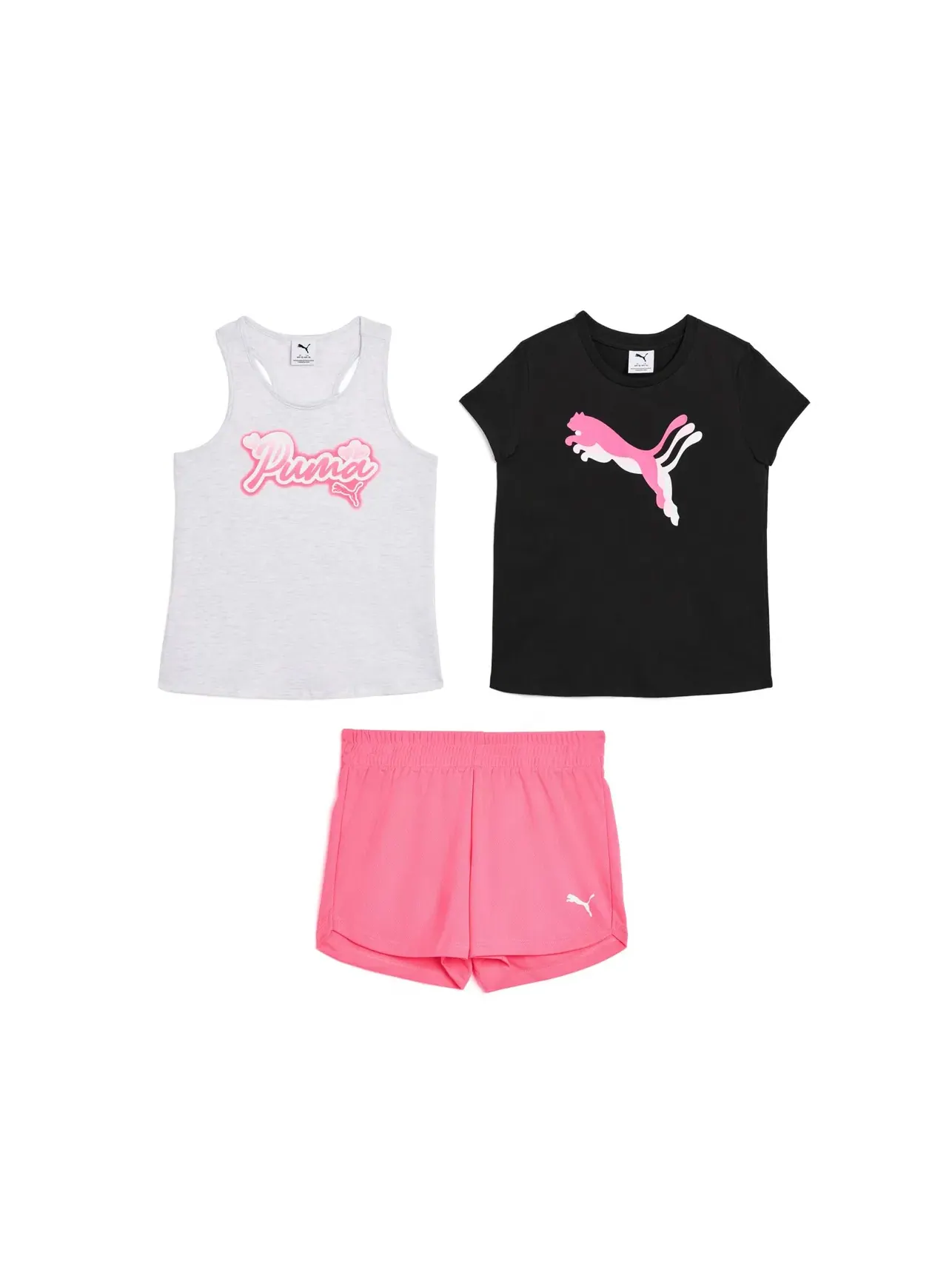 Комплект из 3 предметов: майка и шорты (для детей постарше) Puma Kids — черный