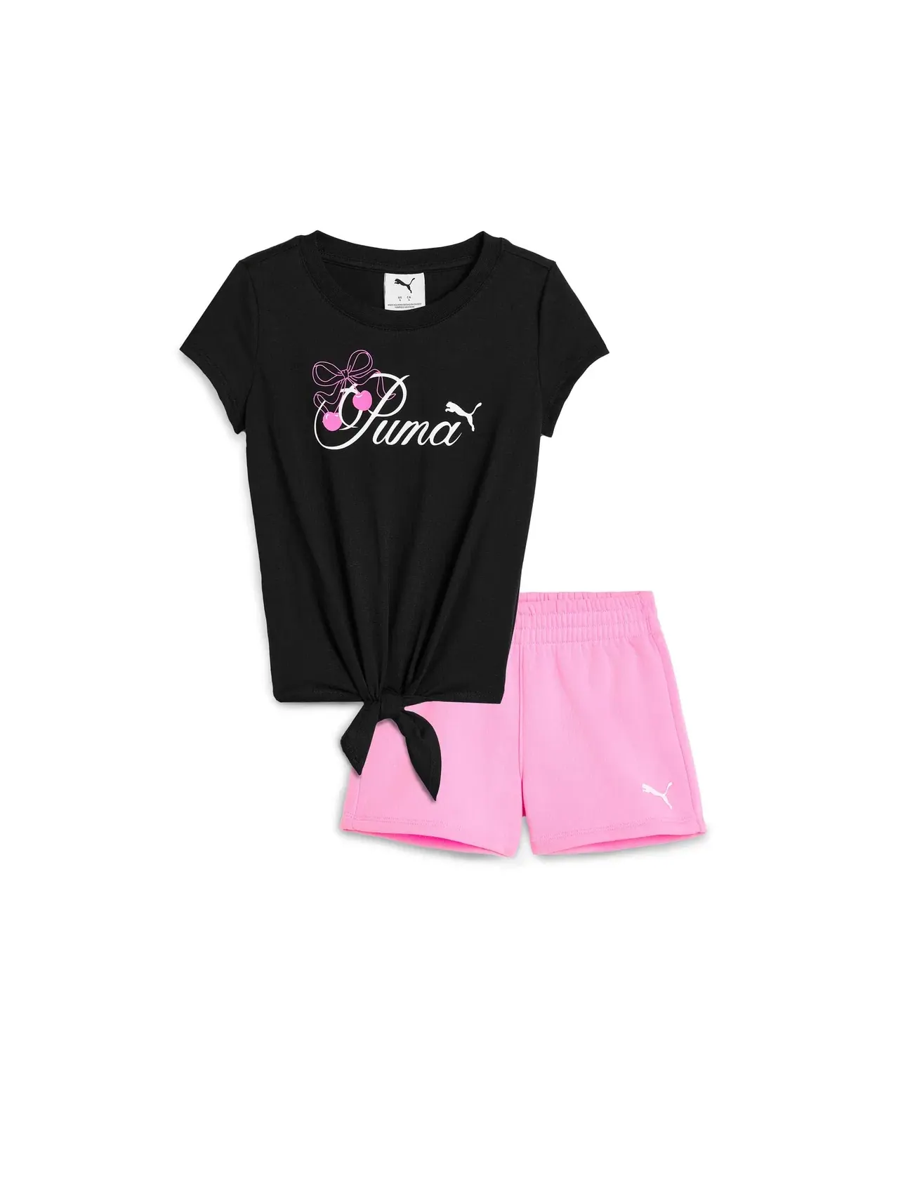 Комплект из футболки и флисовых шорт (для малышей) Puma Kids — розовый