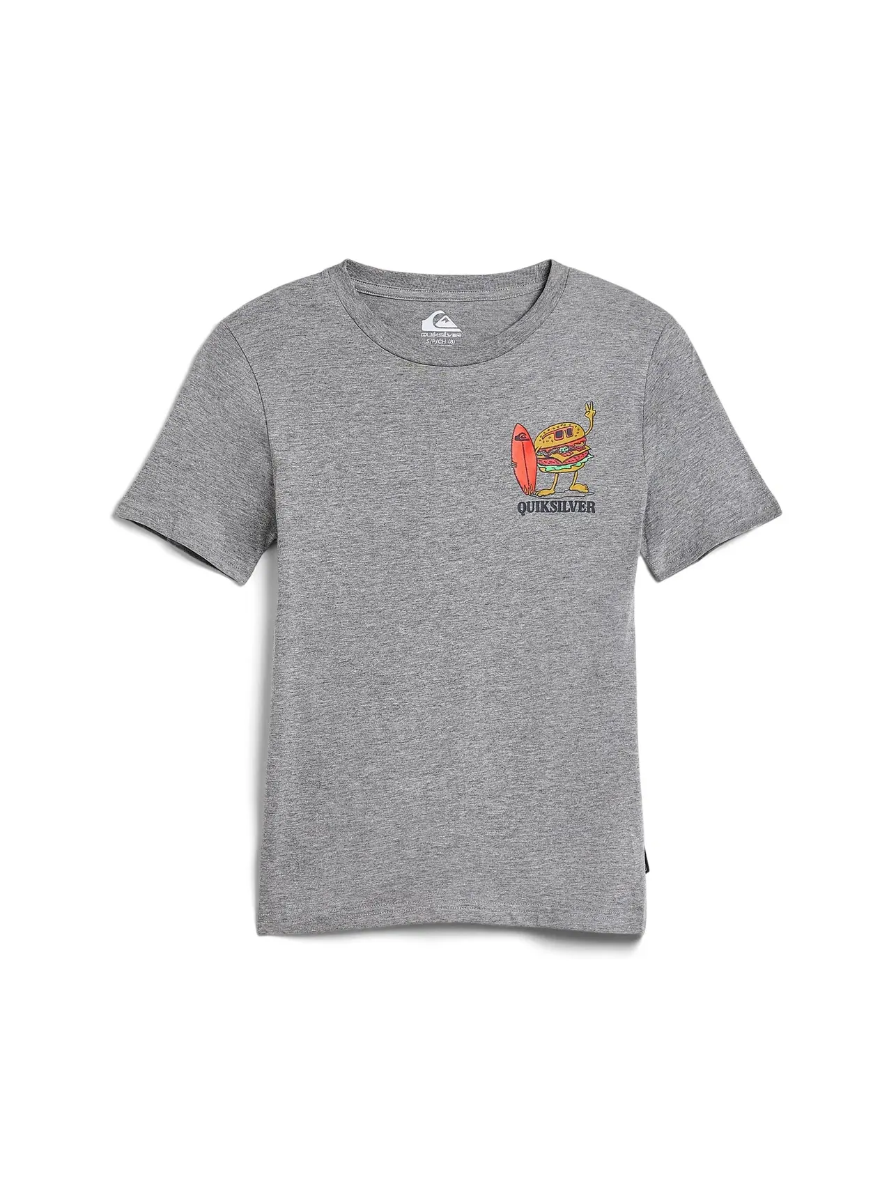Футболка с коротким рукавом Burger Wipeout (для детей постарше) Quiksilver Kids — серый
