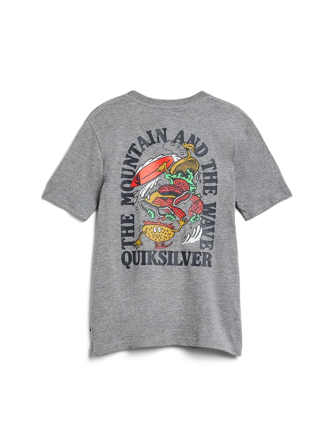 Футболка с коротким рукавом Burger Wipeout (для детей постарше) Quiksilver Kids — изображение 2 из 3, серый