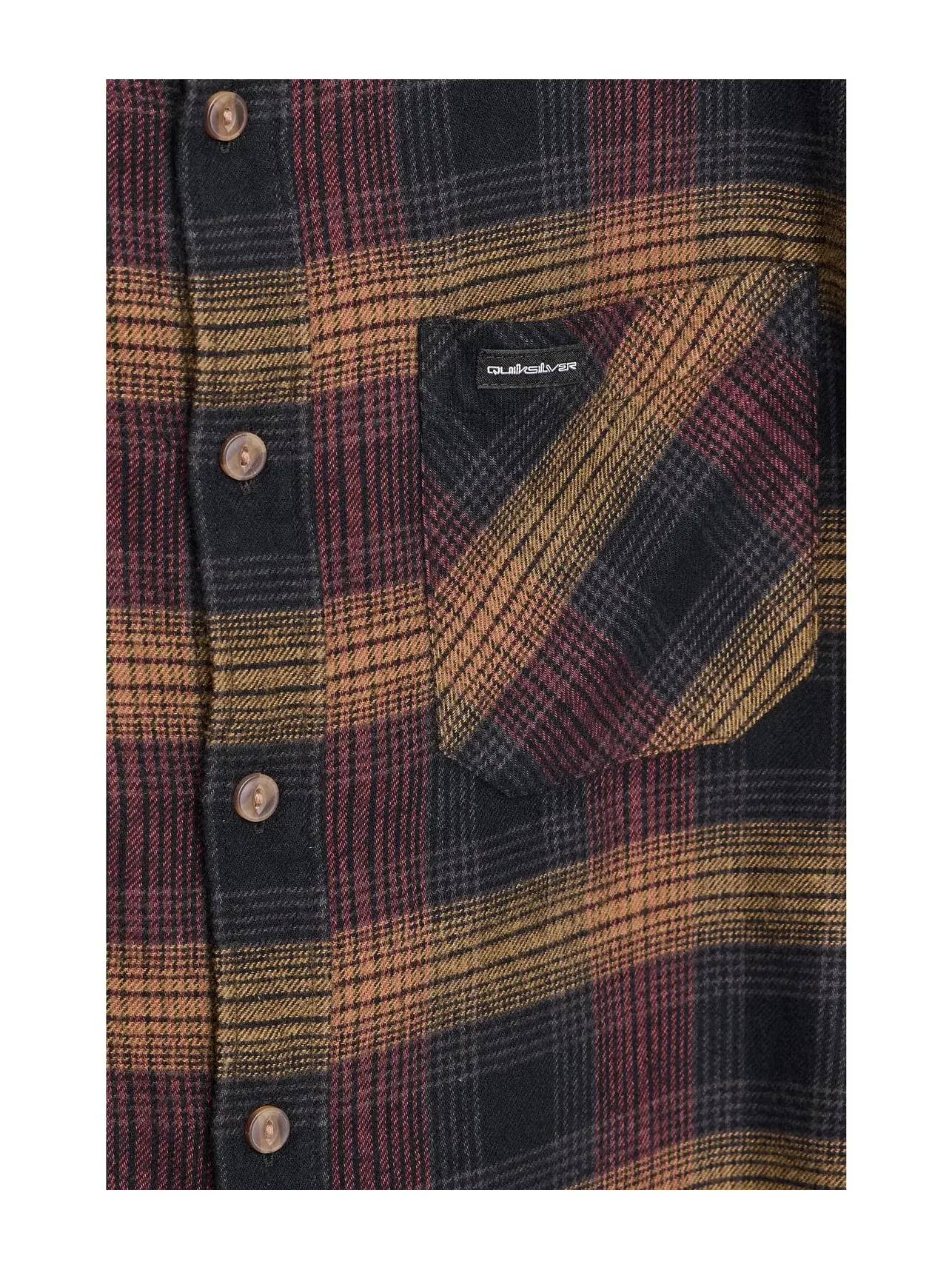 Топ из фланели в клетку Breakwater Check Flannel Woven Quiksilver — изображение 5 из 5, серый