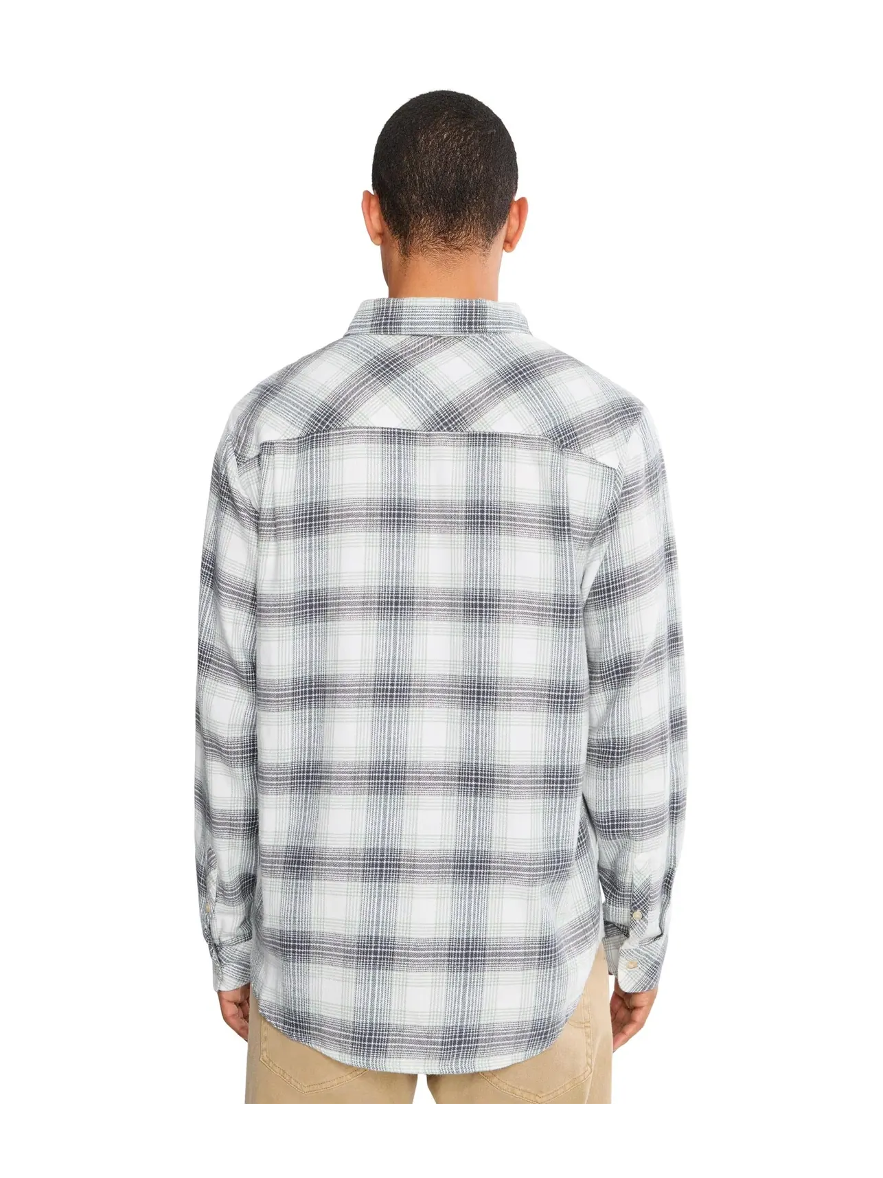 Топ из фланели в клетку Breakwater Check Flannel Woven Quiksilver — изображение 4 из 5, белый