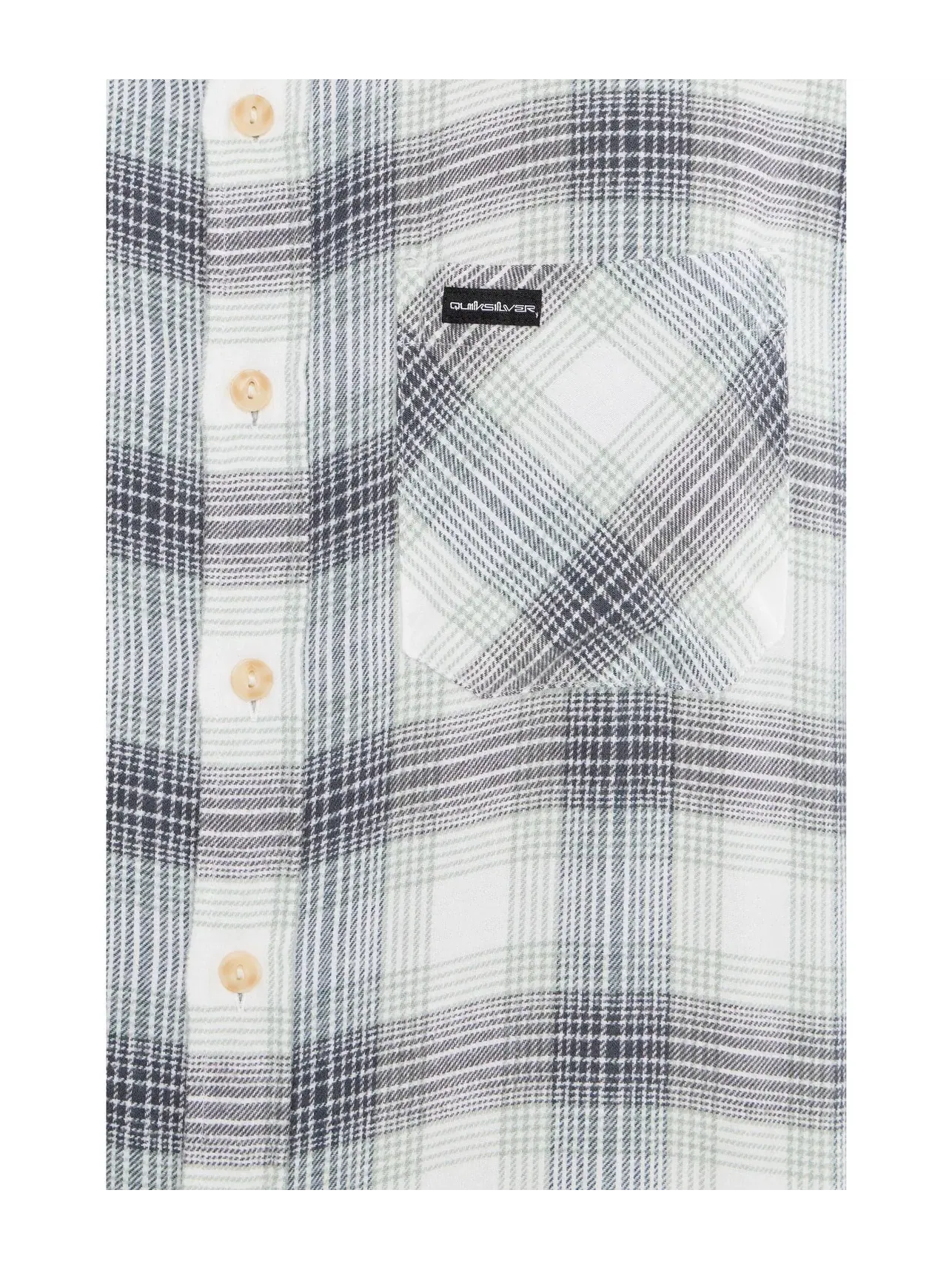 Топ из фланели в клетку Breakwater Check Flannel Woven Quiksilver — изображение 5 из 5, белый