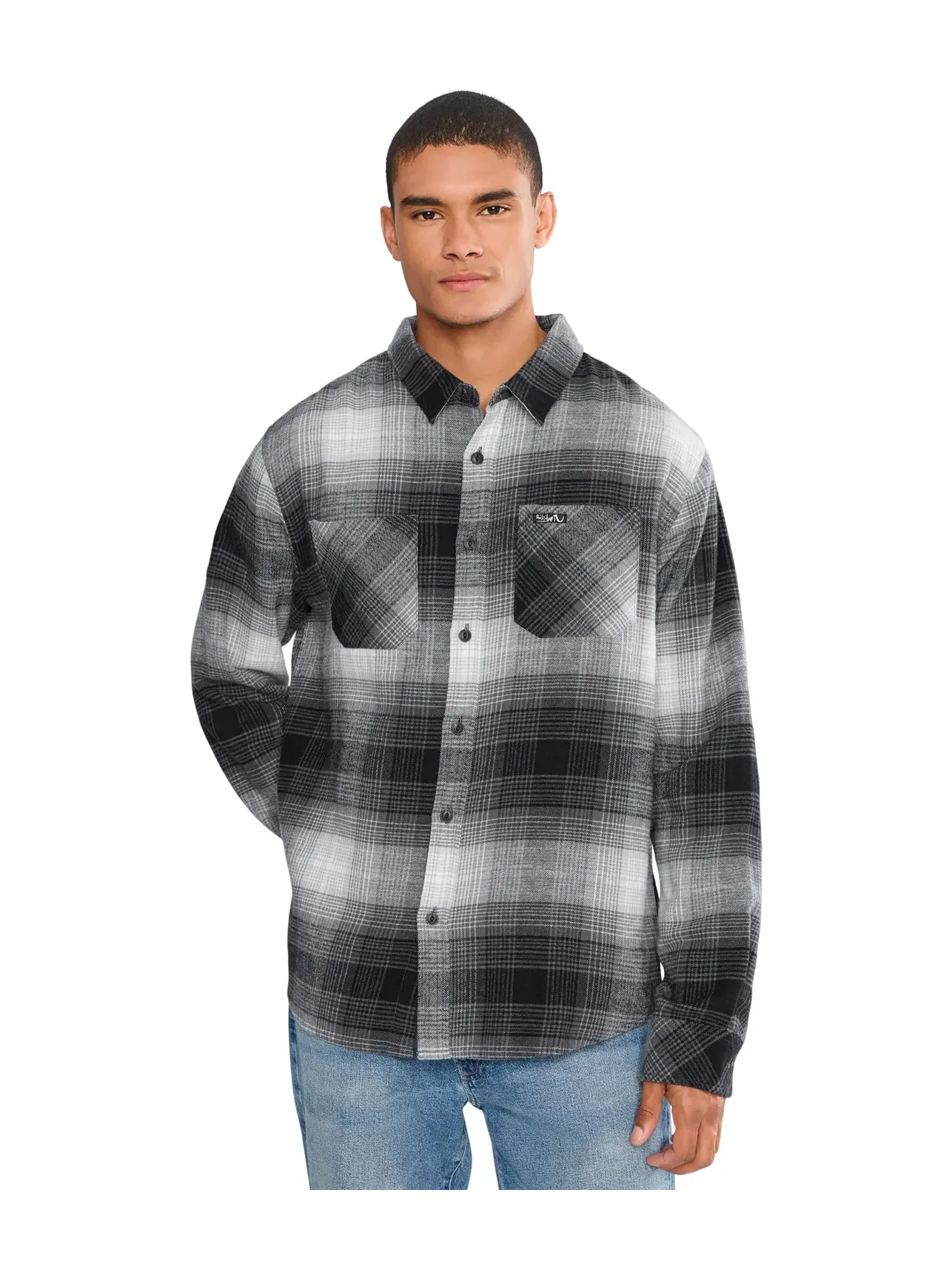 Топ из фланели Avalon Flannel Woven Quiksilver — изображение 1 из 5, серый