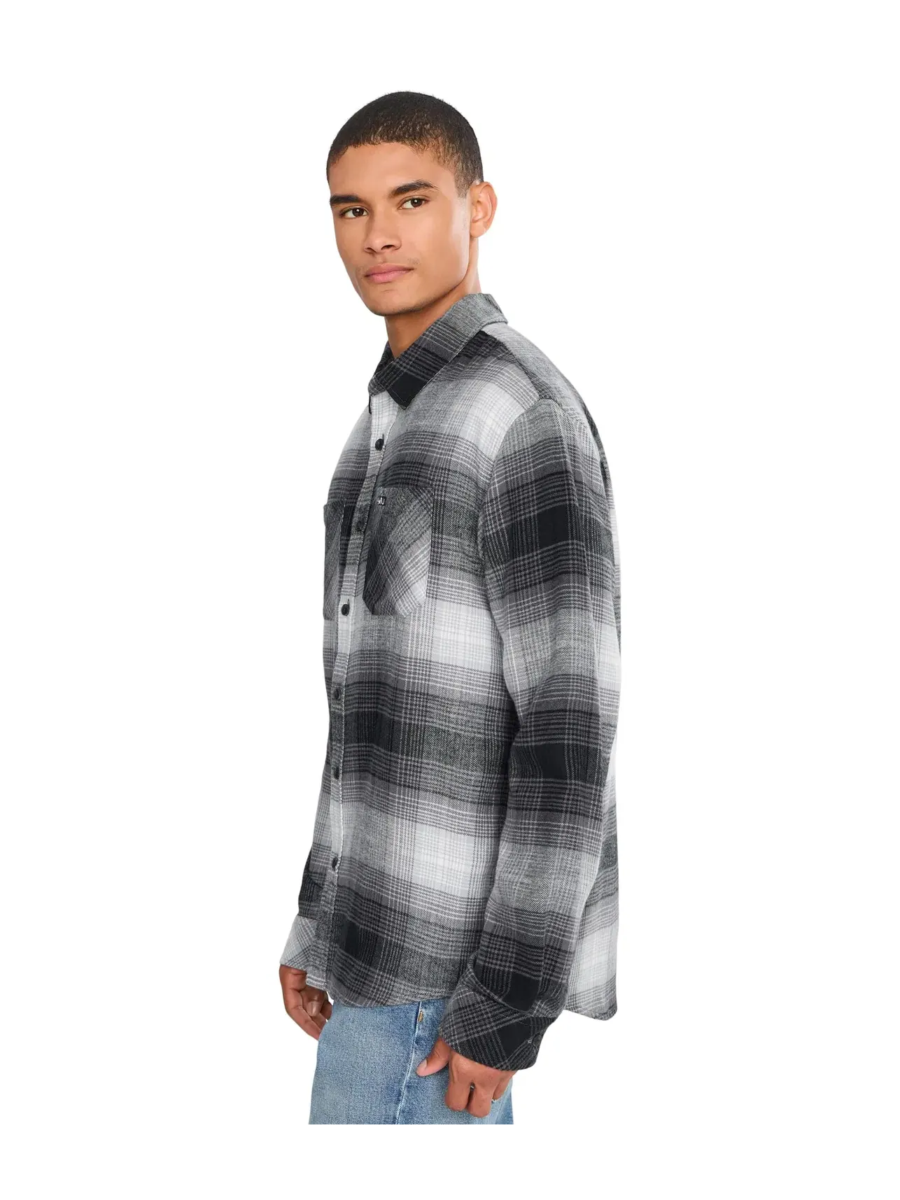 Топ из фланели Avalon Flannel Woven Quiksilver — изображение 3 из 5, серый