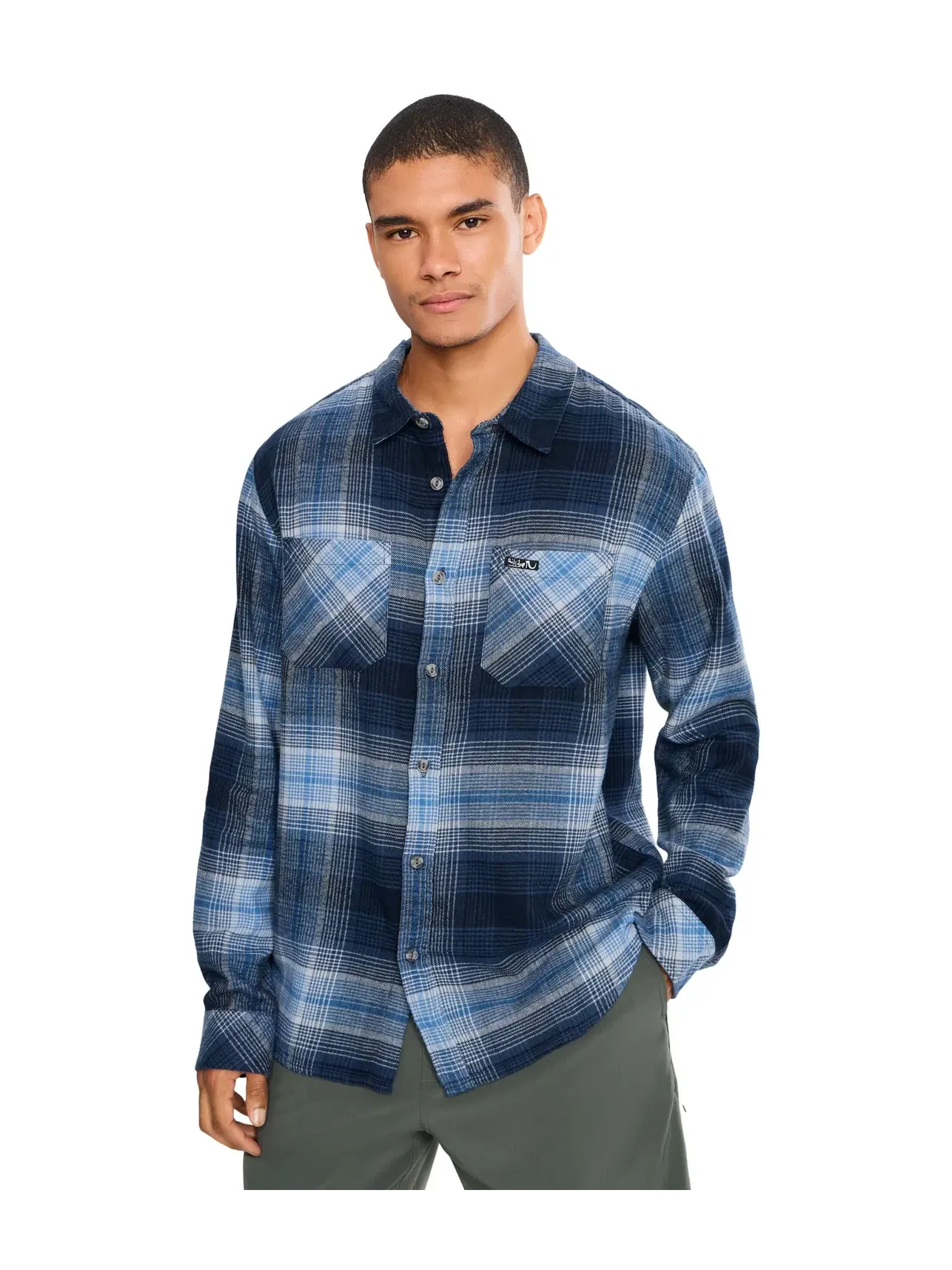 Топ из фланели Avalon Flannel Woven Quiksilver — изображение 1 из 5, темный джинсовый синий