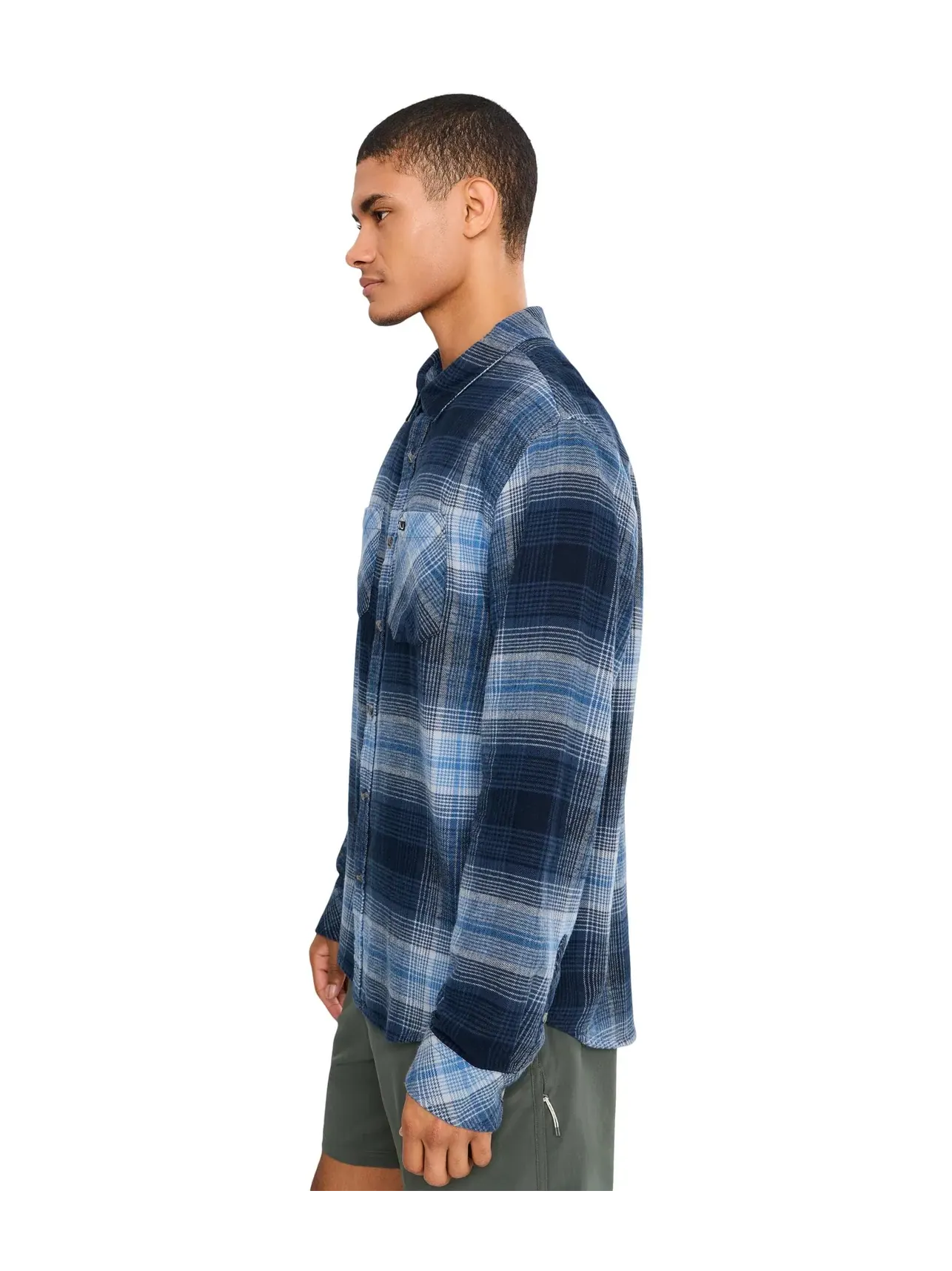 Топ из фланели Avalon Flannel Woven Quiksilver — изображение 3 из 5, темный джинсовый синий