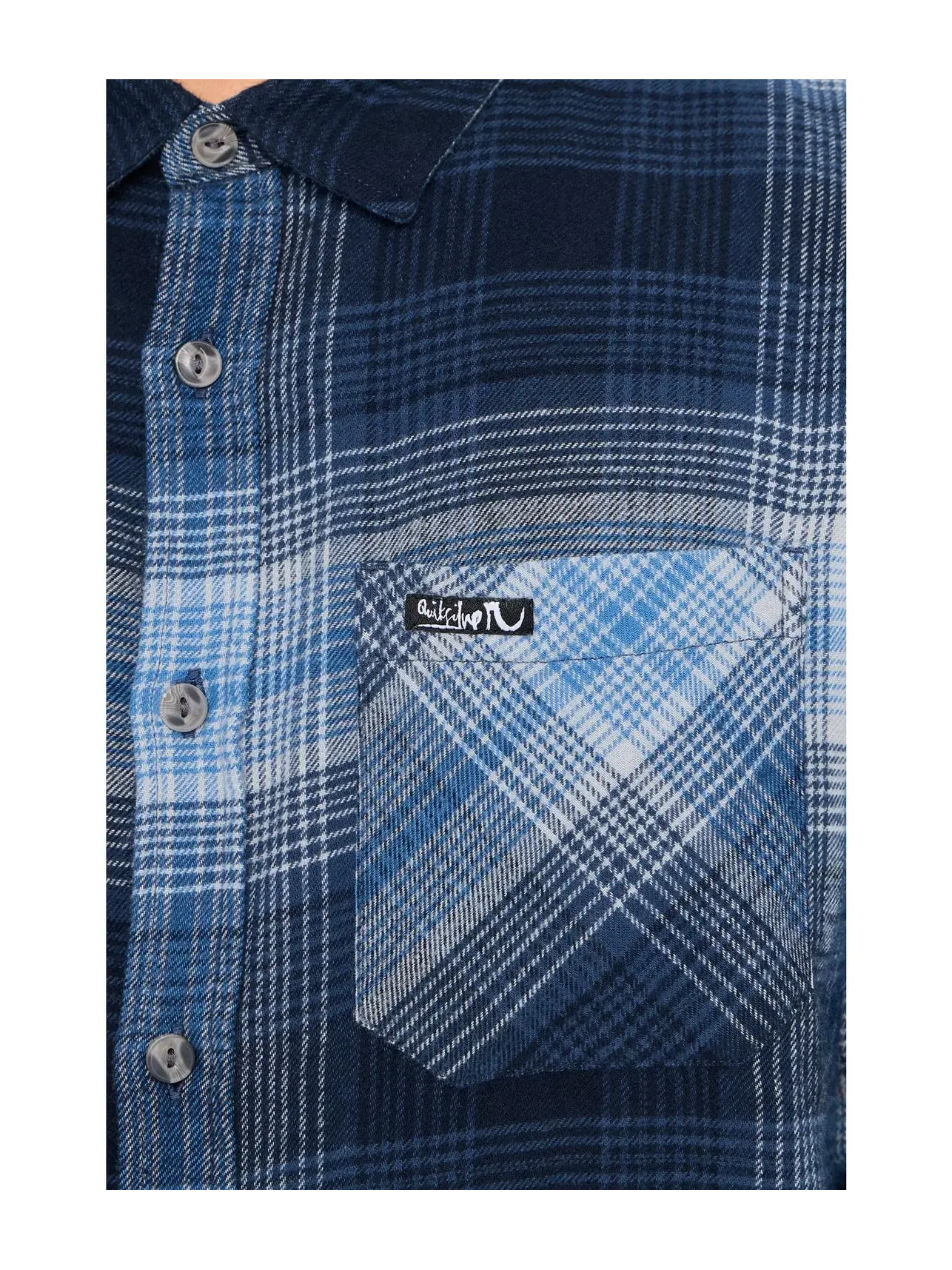 Топ из фланели Avalon Flannel Woven Quiksilver — изображение 5 из 5, темный джинсовый синий