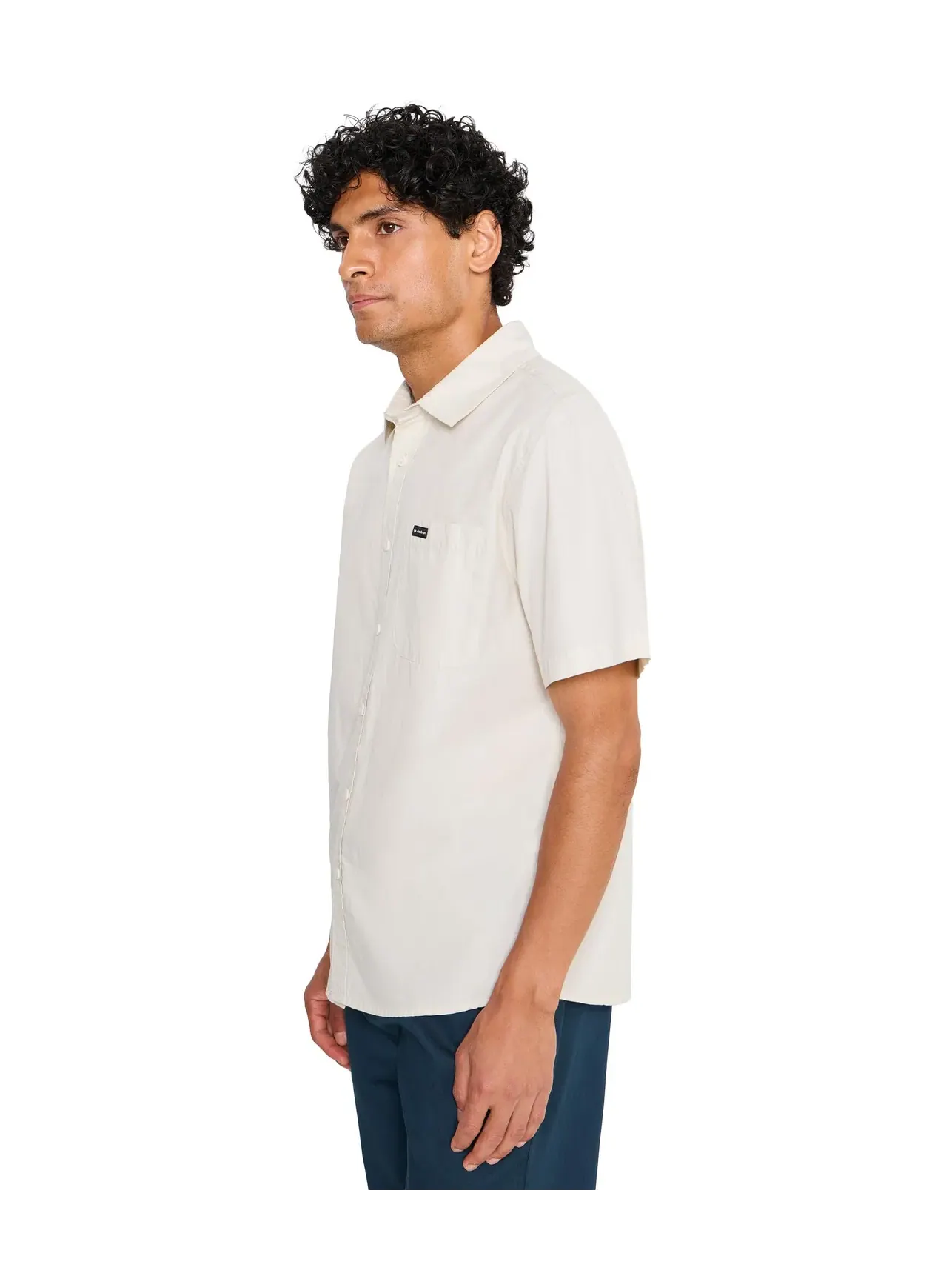 Рубашка Shore Break Classic Short Sleeve Woven Quiksilver — изображение 3 из 5, серебристый