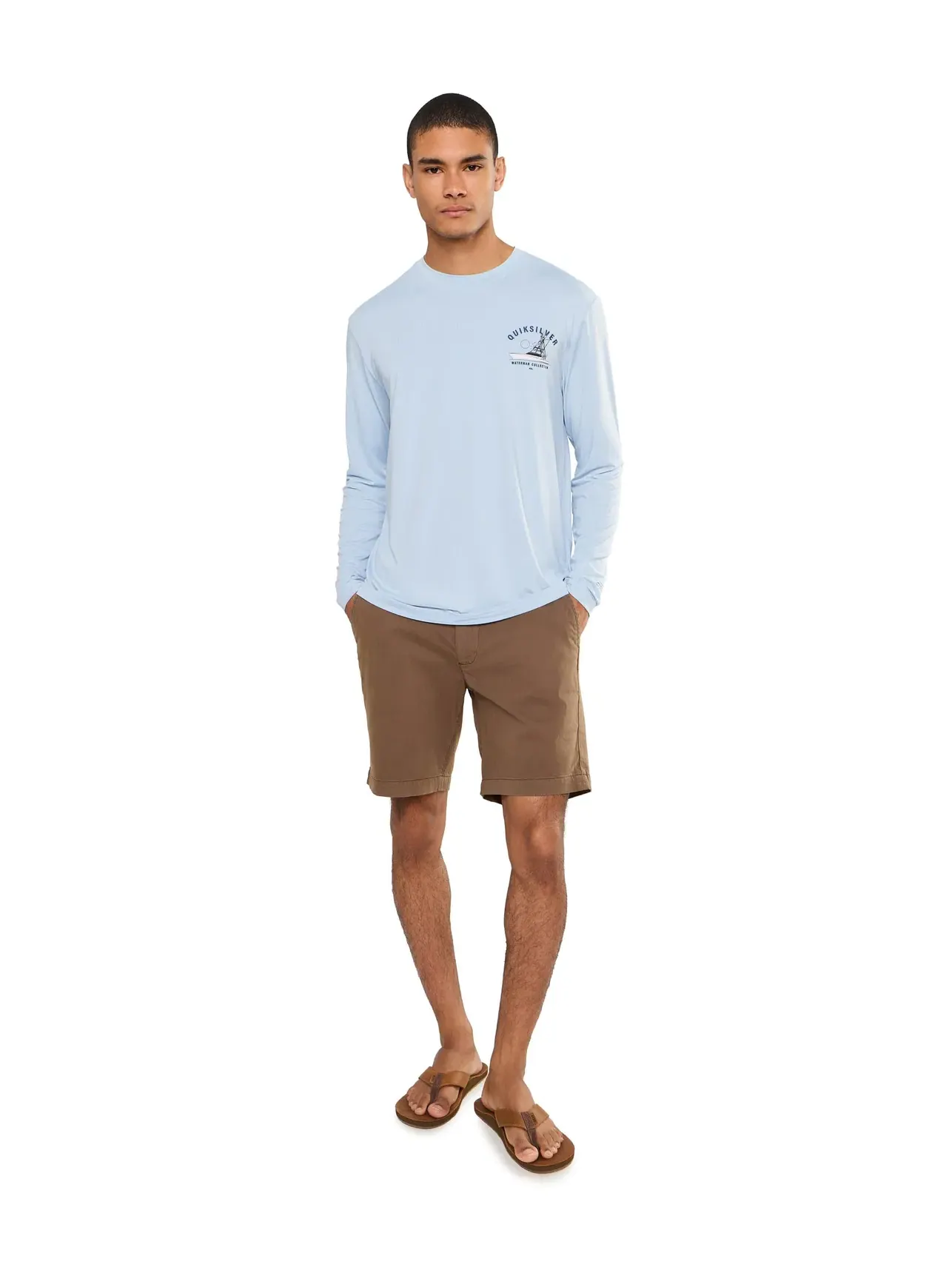 Футболка с длинным рукавом Offshore Angler для серфинга Quiksilver — изображение 2 из 5, голубой