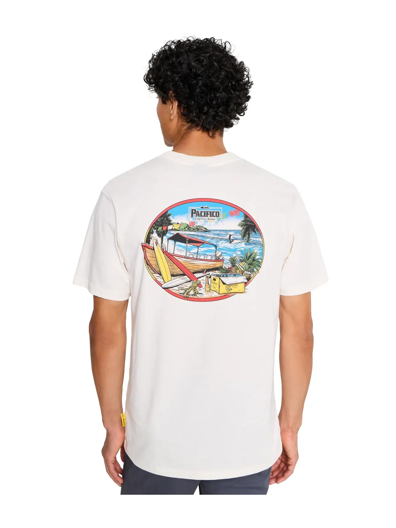 Футболка Pacifico Sayulita Cruising Screen Tee Quiksilver — изображение 4 из 5, тофу