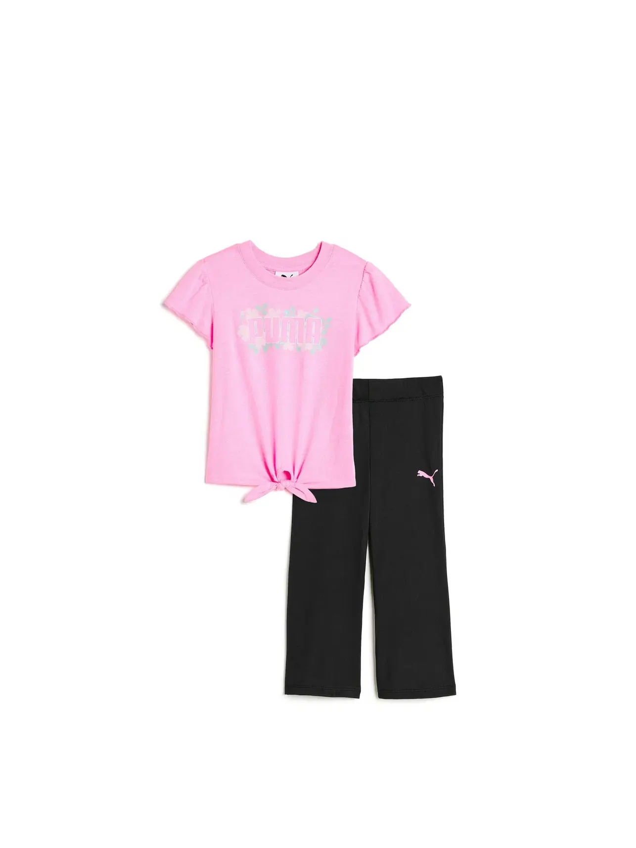 Комплект из футболки и леггинсов (для малышей) Puma Kids — изображение 1 из 3, неоновый розовый