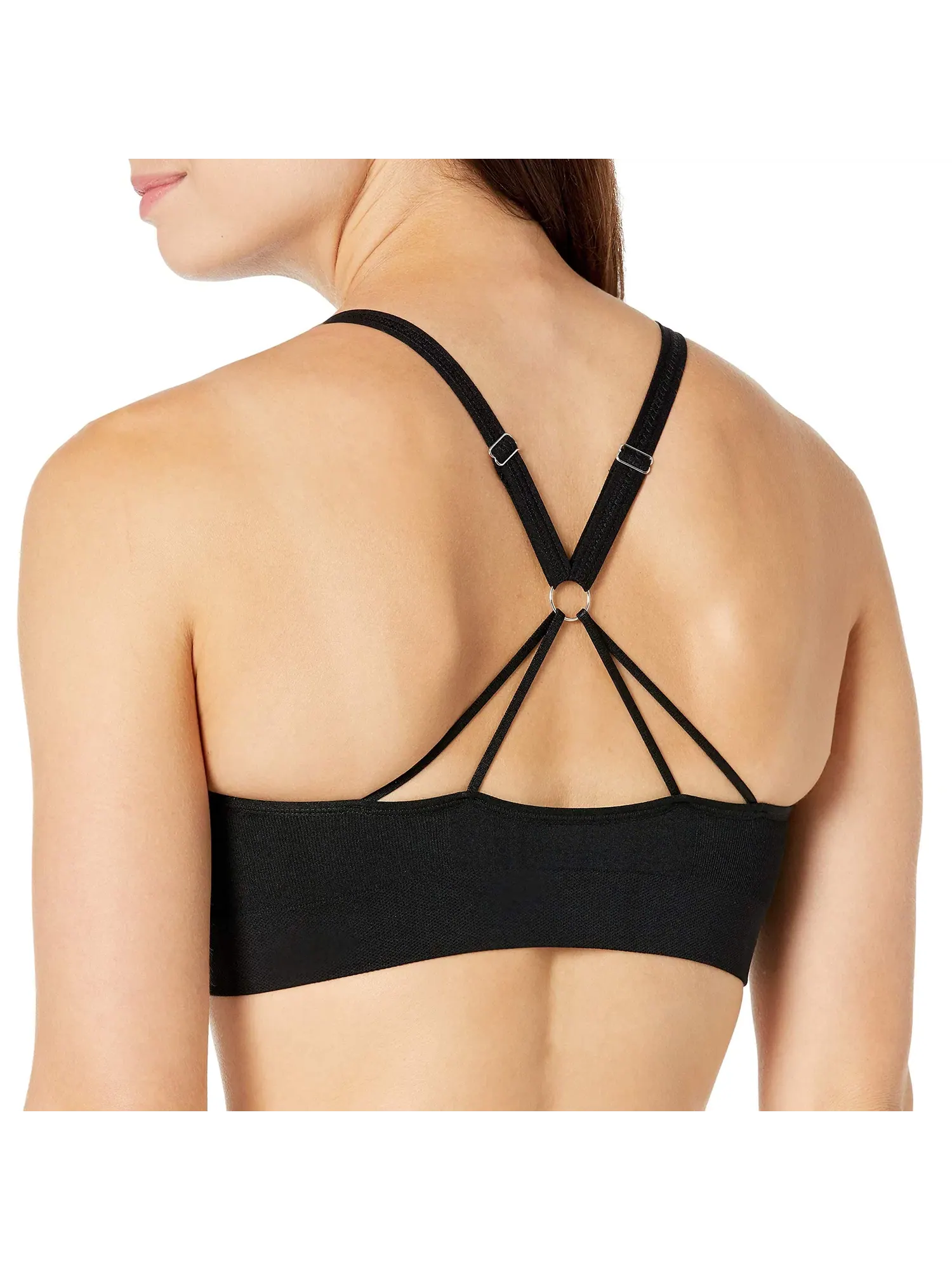 Спортивный бюстгальтер бесшовный Seamless Sports Bra Puma — изображение 2 из 2, черный/металлик