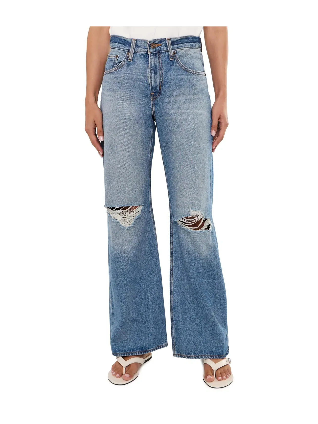 Свободные брюки-клеш Middy Loose Bootcuts Levi'S Womens — изображение 1 из 5, желтый