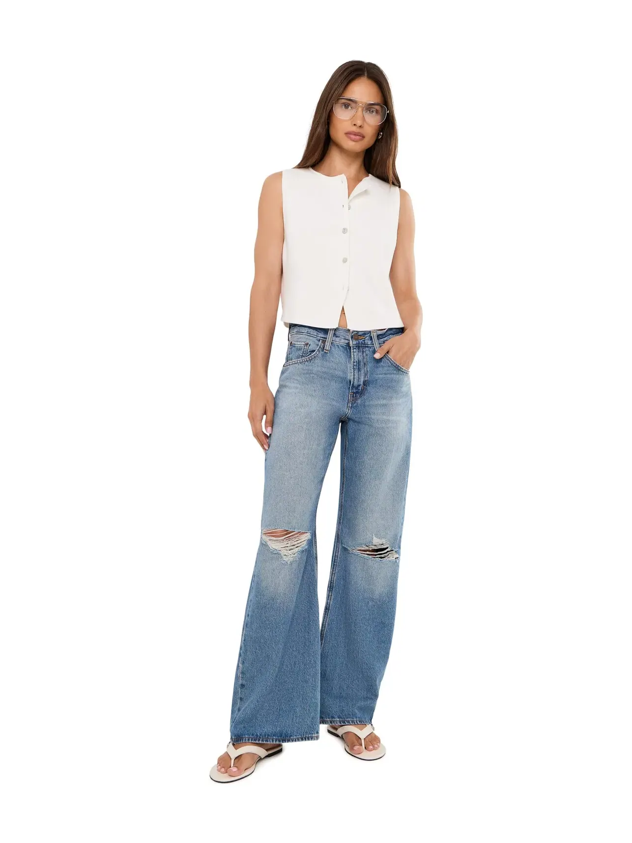 Свободные брюки-клеш Middy Loose Bootcuts Levi'S Womens — изображение 2 из 5, желтый