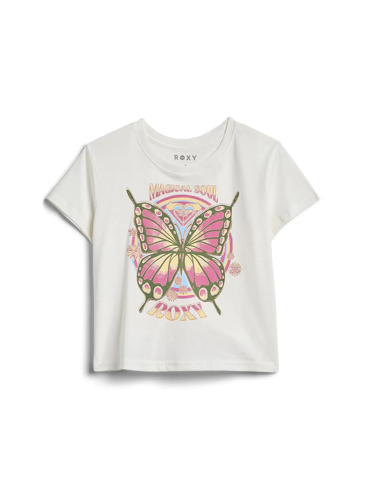 Футболка Butterfly Groove Tee (для маленьких детей) Roxy Kids — белый