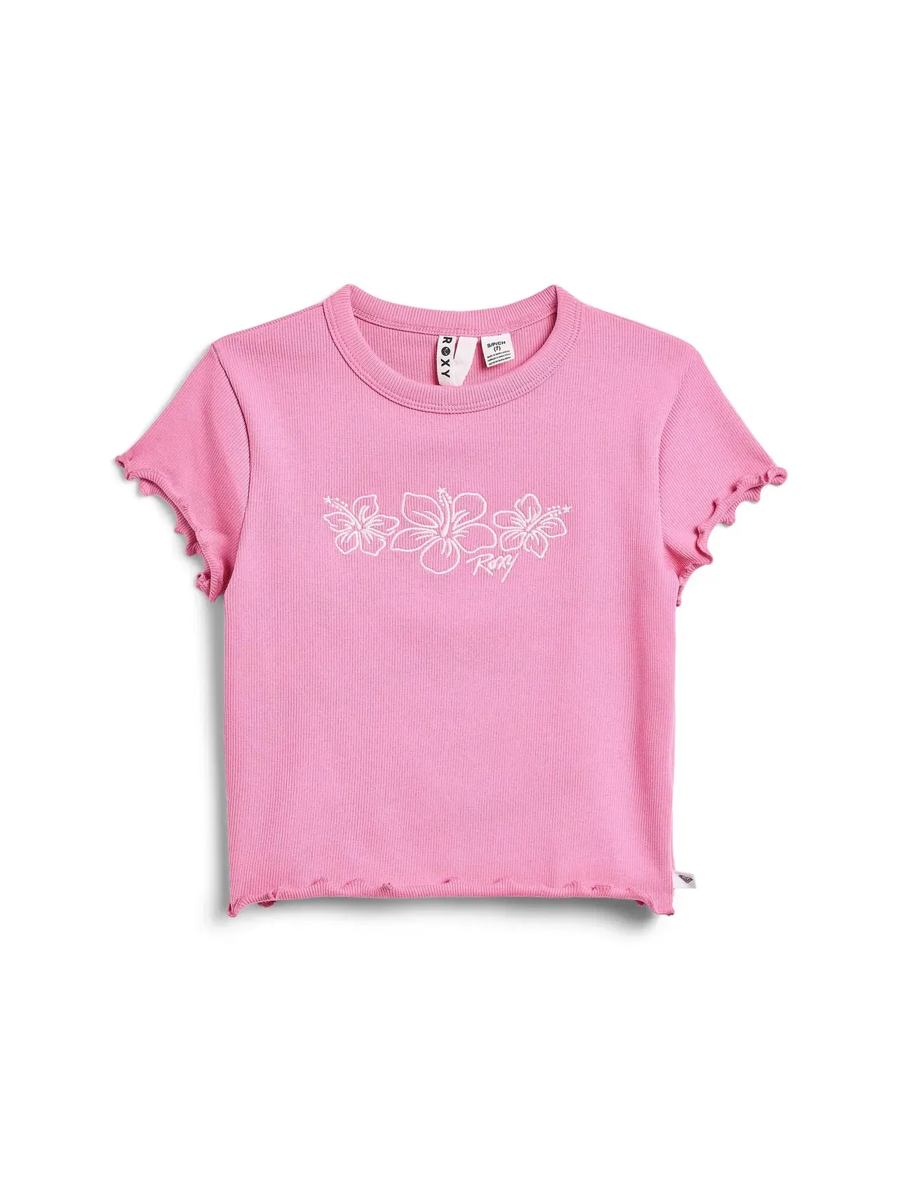 Детская футболка Hibiscus Trio (для детей постарше) Roxy Kids — розовый