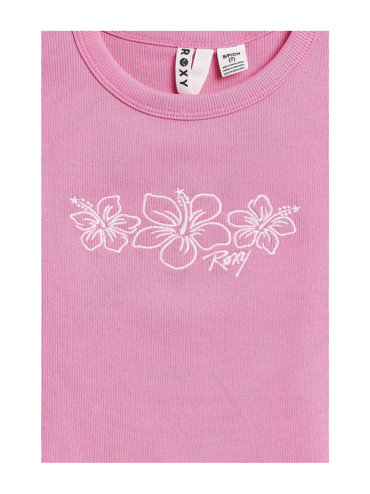 Детская футболка Hibiscus Trio (для детей постарше) Roxy Kids — изображение 3 из 3, розовый
