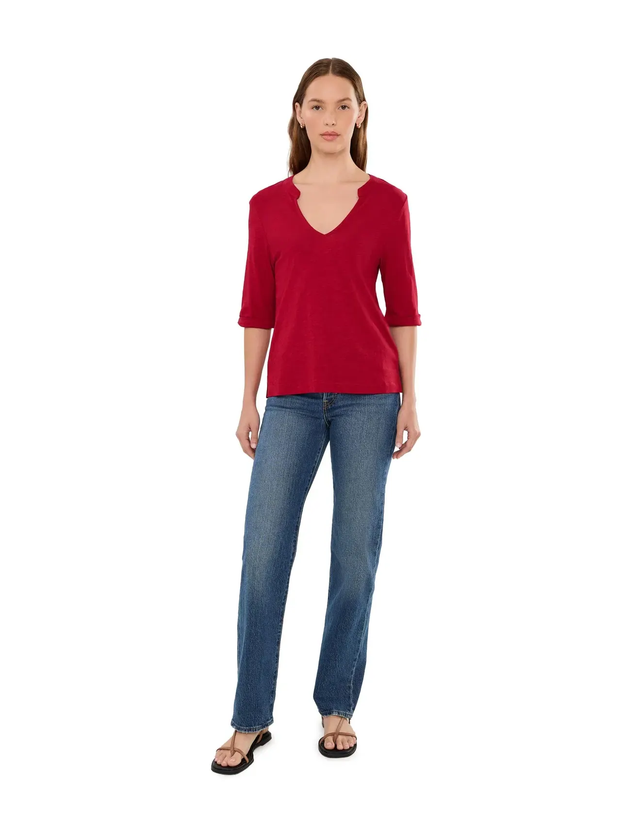 Футболки с вырезом с уголком Dolce Notch Neck Tees Sanctuary — изображение 2 из 5, красный
