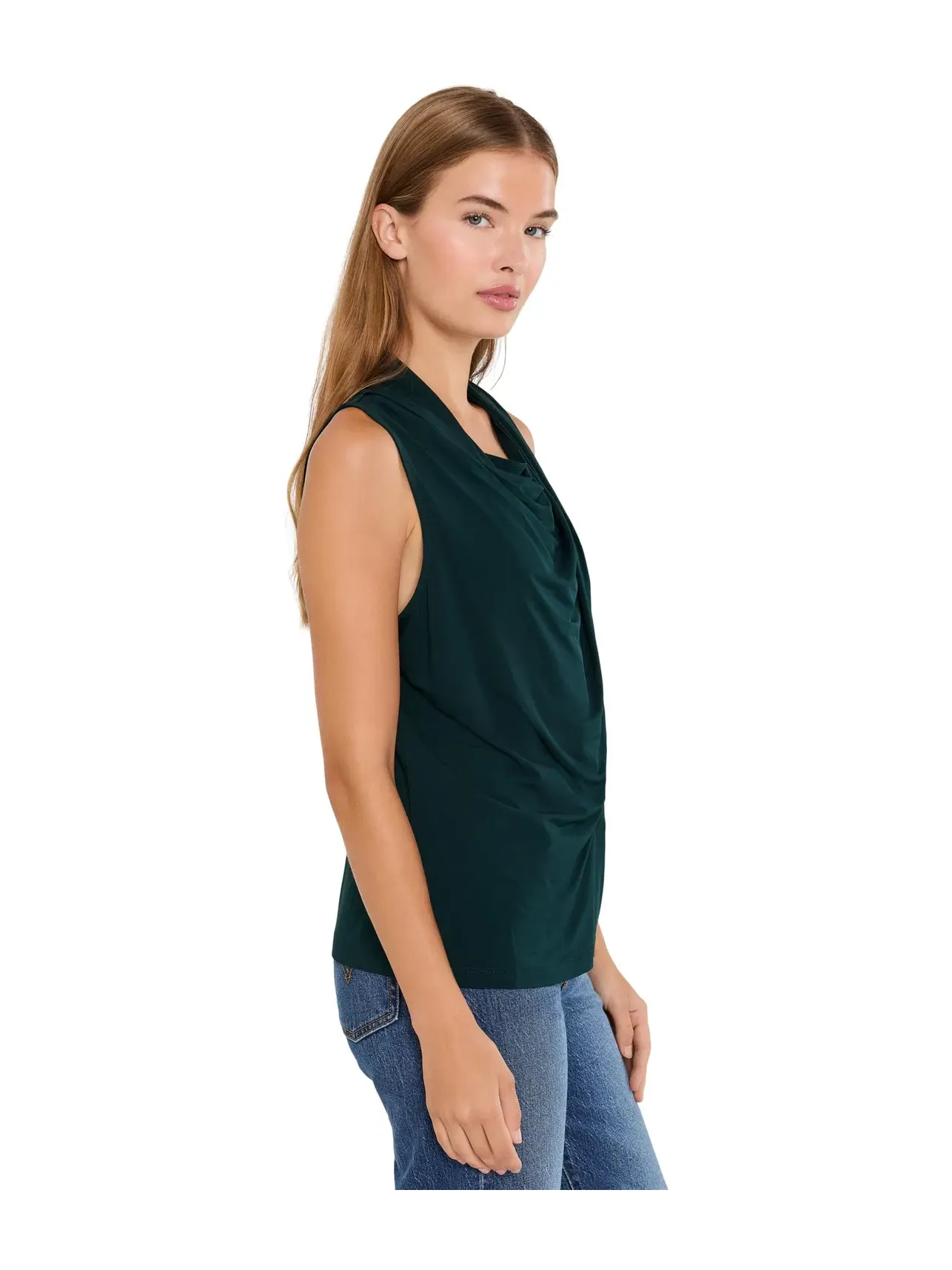 Топ-майка с драпировкой Nora Draped Tank Sanctuary — изображение 3 из 5, лесной