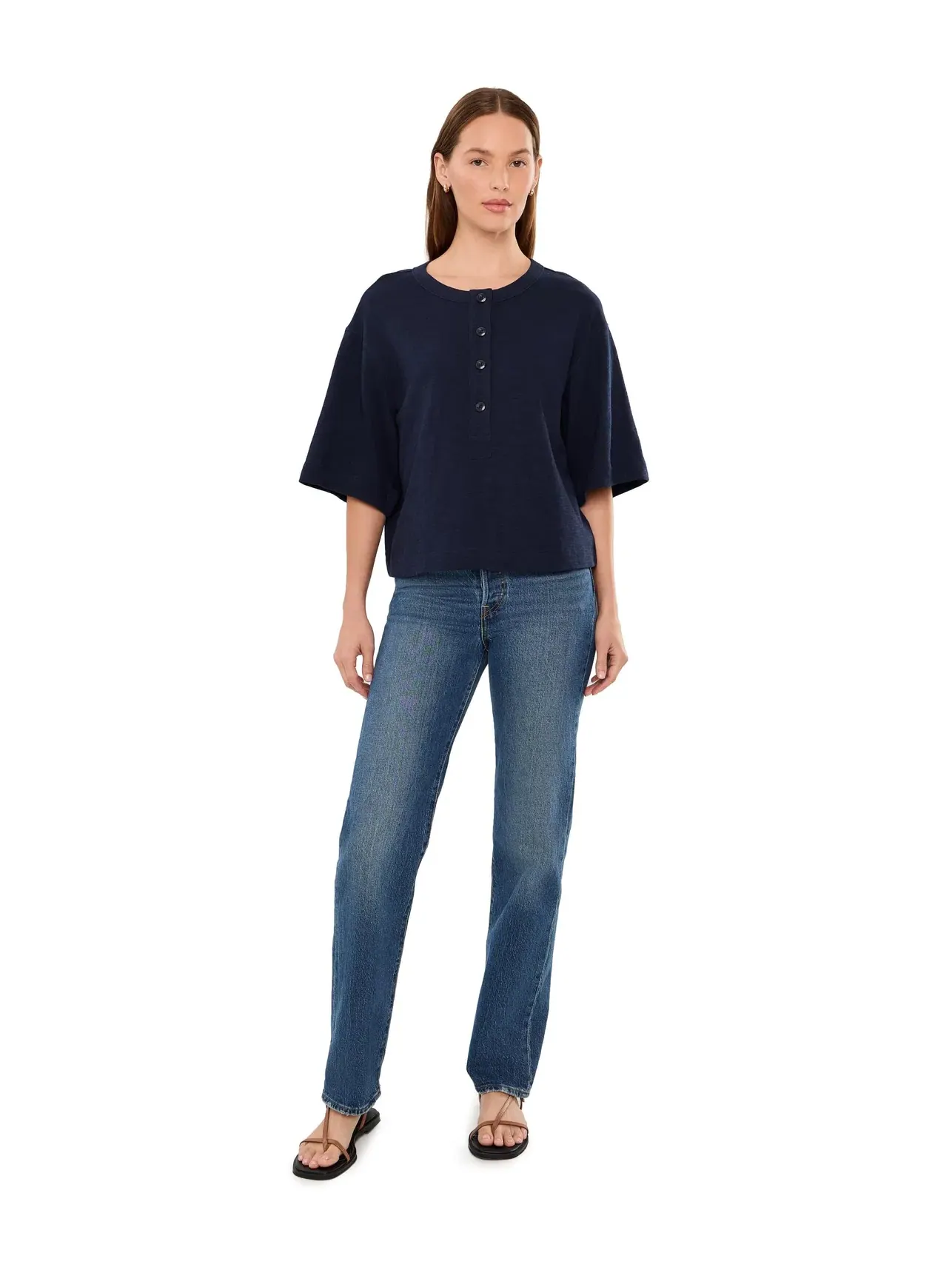 Футболки с планкой Freya Placket Tees Sanctuary — изображение 2 из 5, темно-синий
