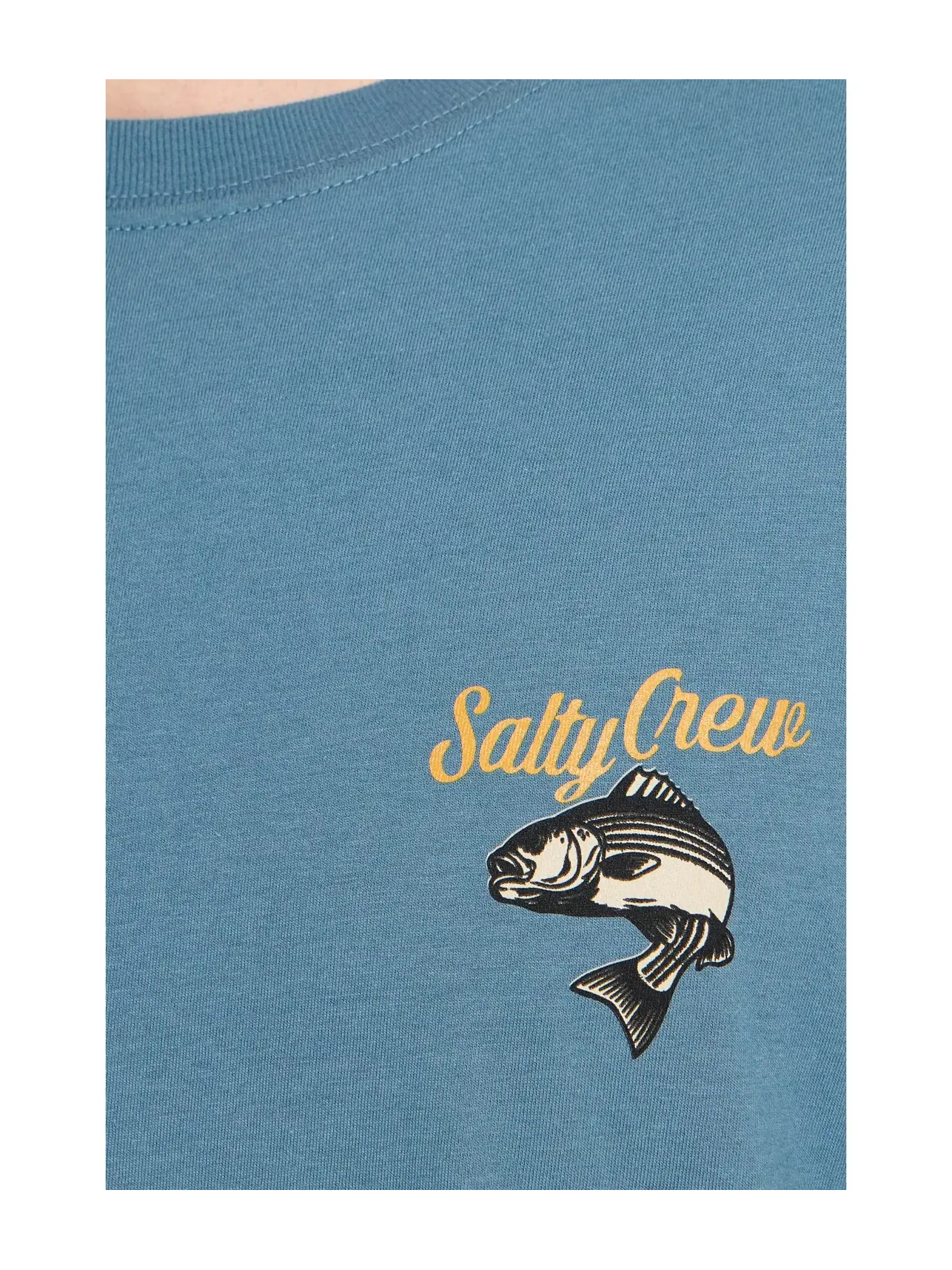 Полосатая футболка с длинным рукавом Salty Crew — изображение 5 из 5, серый